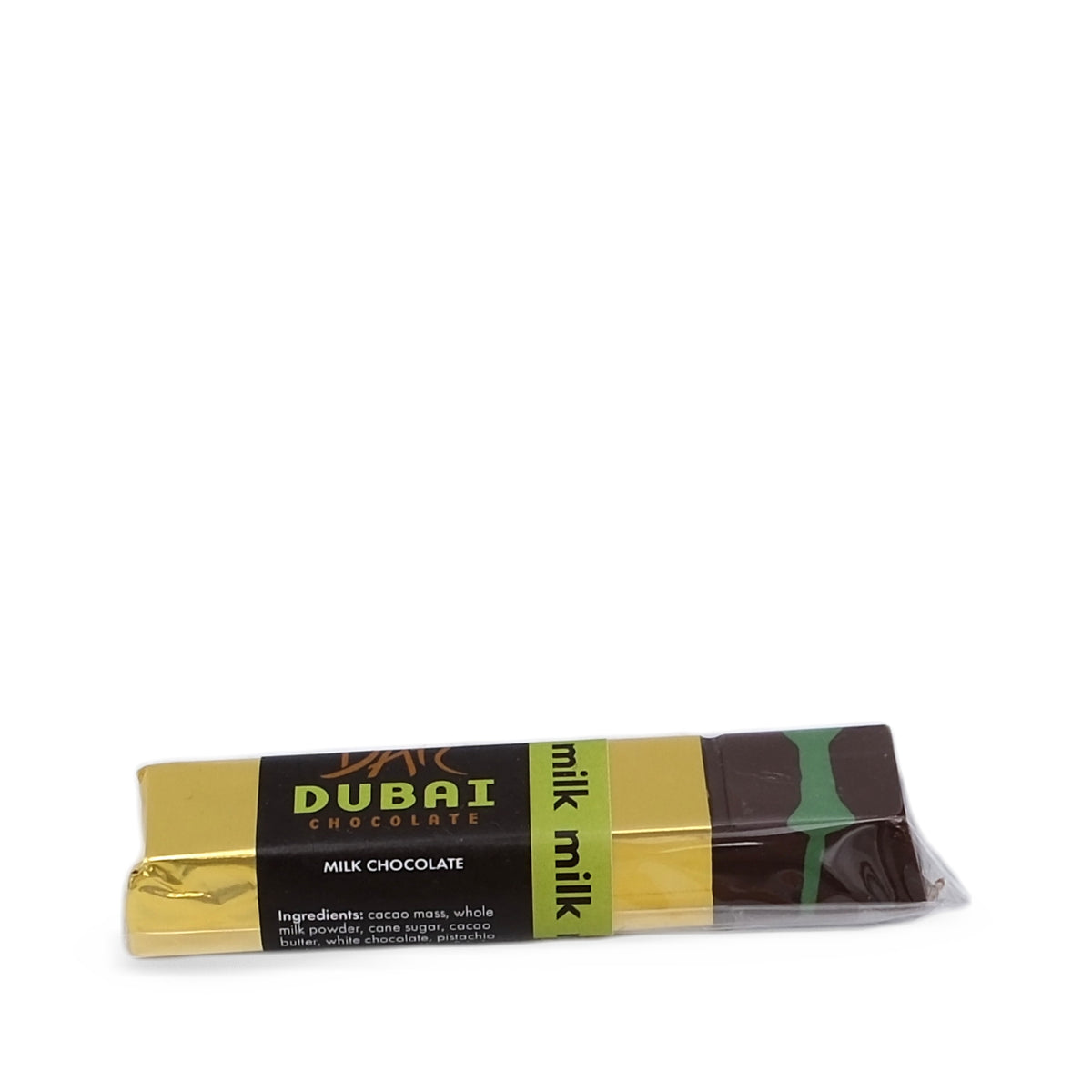 Dar Chocolate: DUBAI BAR - CRUNCHY KATAIFI CREAMY PISTACHIO MILK CHOCOLATE 1.75oz