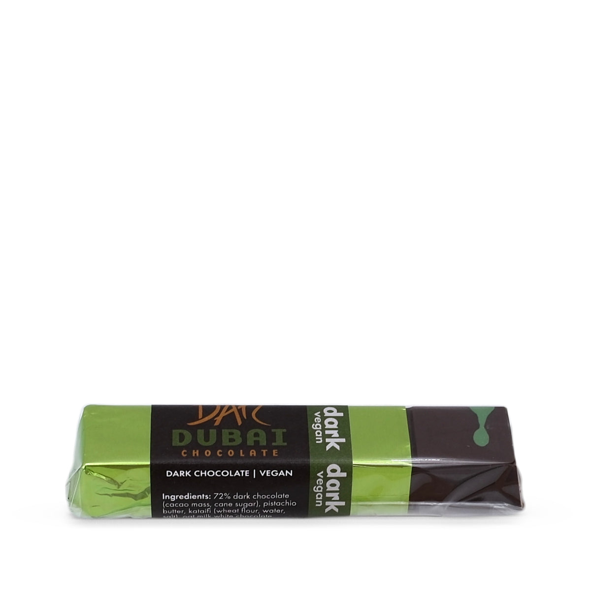 Dar Chocolate: VEGAN DUBAI BAR - CRUNCHY CREAMY PISTACHIO DARK CHOCOLATE 1.75oz