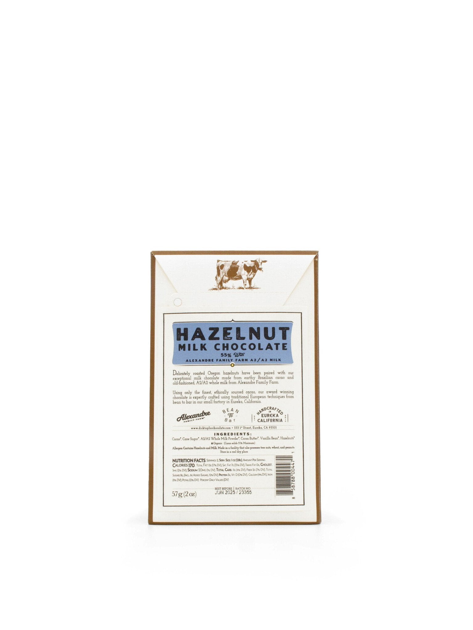 Dick Taylor Milk Chocolate with Hazelnuts 2oz