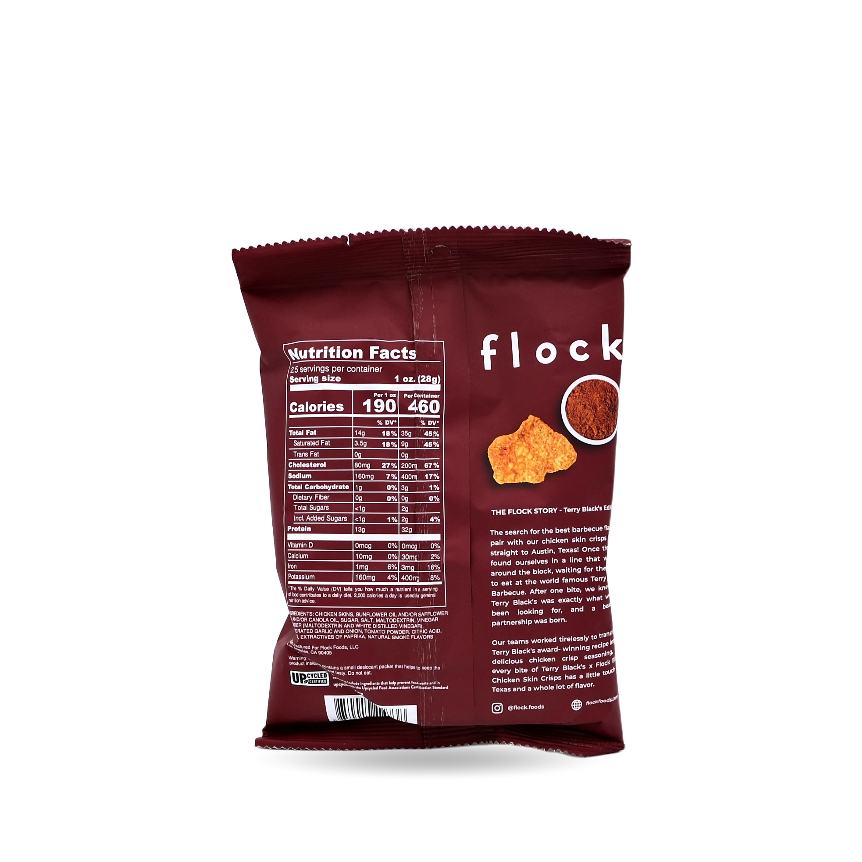 FLOCK Chicken Chips Terry Black's Barbecue 2.5oz/71g
