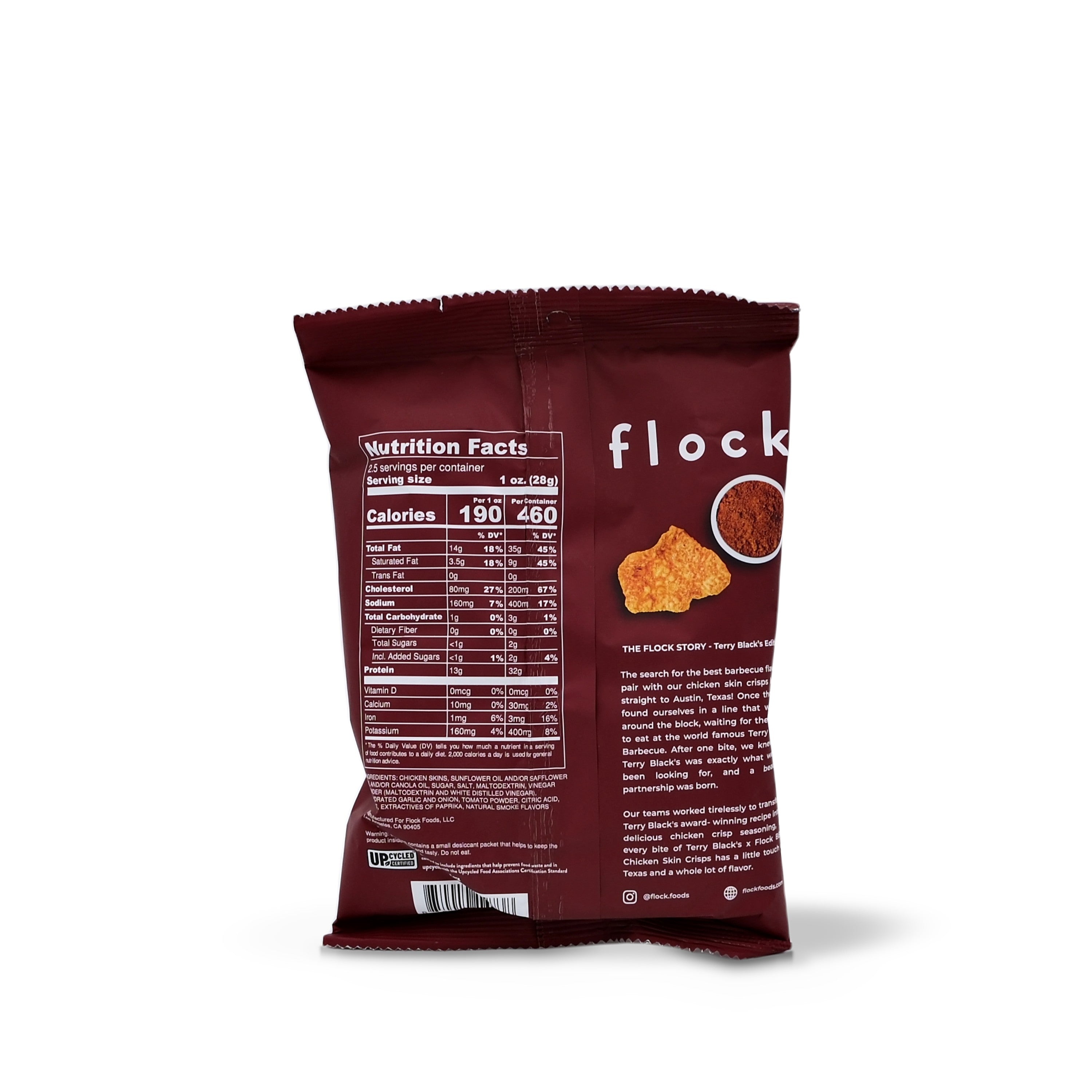 FLOCK Chicken Chips Terry Black's Barbecue 2.5oz/71g
