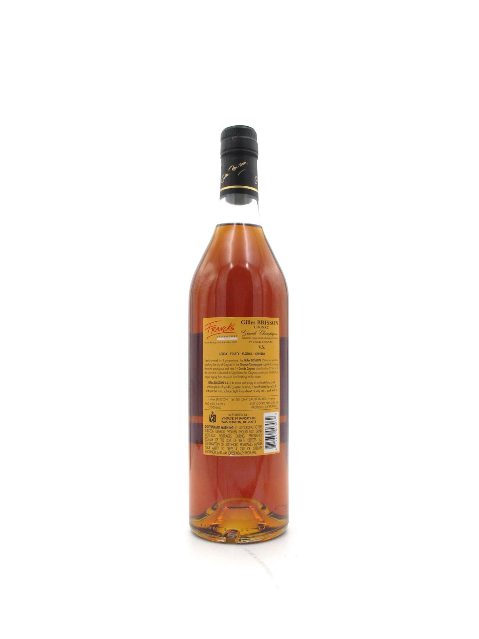 Gilles Brisson VS Cognac 750mL