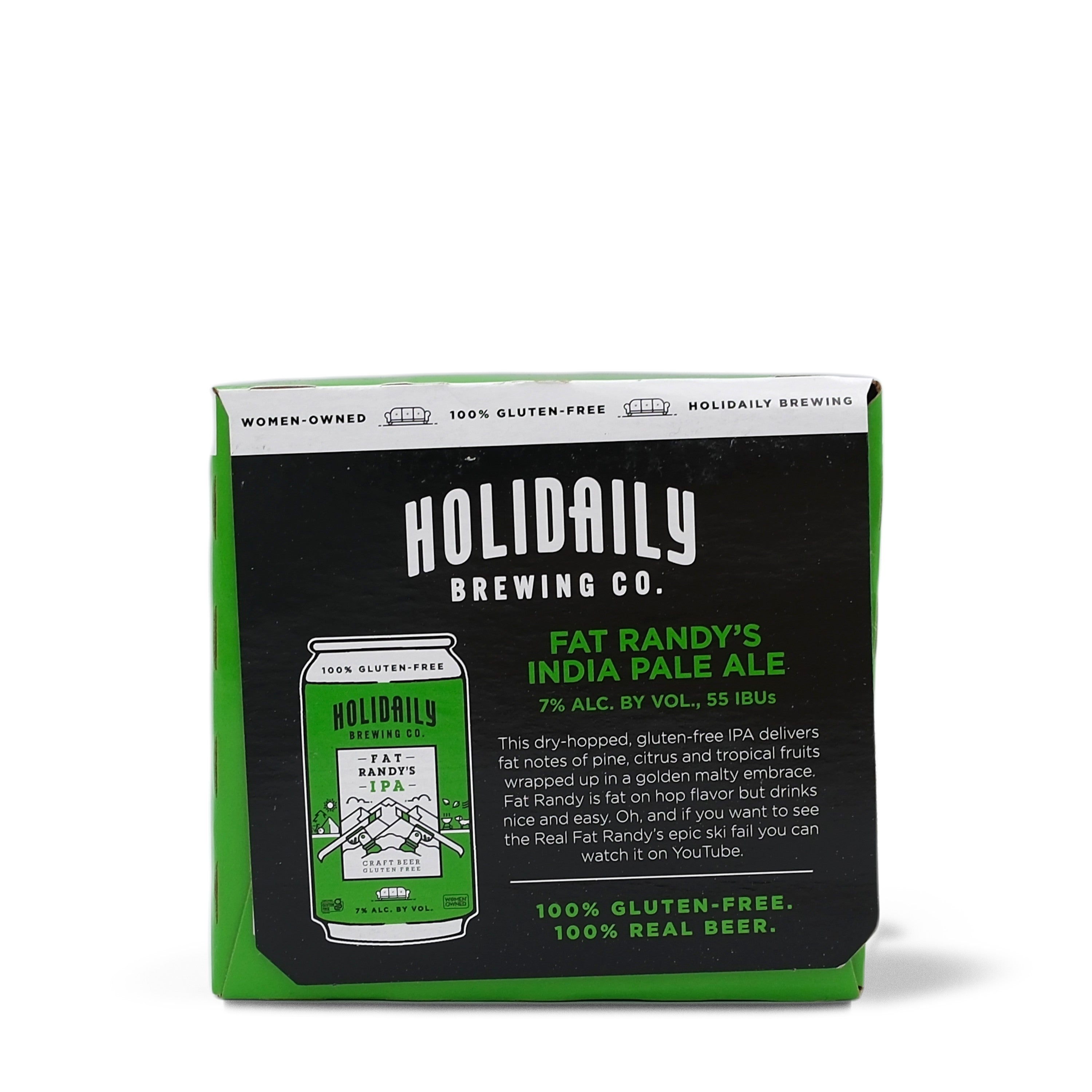 Holidaily Brewing GLUTEN FREE Fat Randy's IPA 12oz 4pk