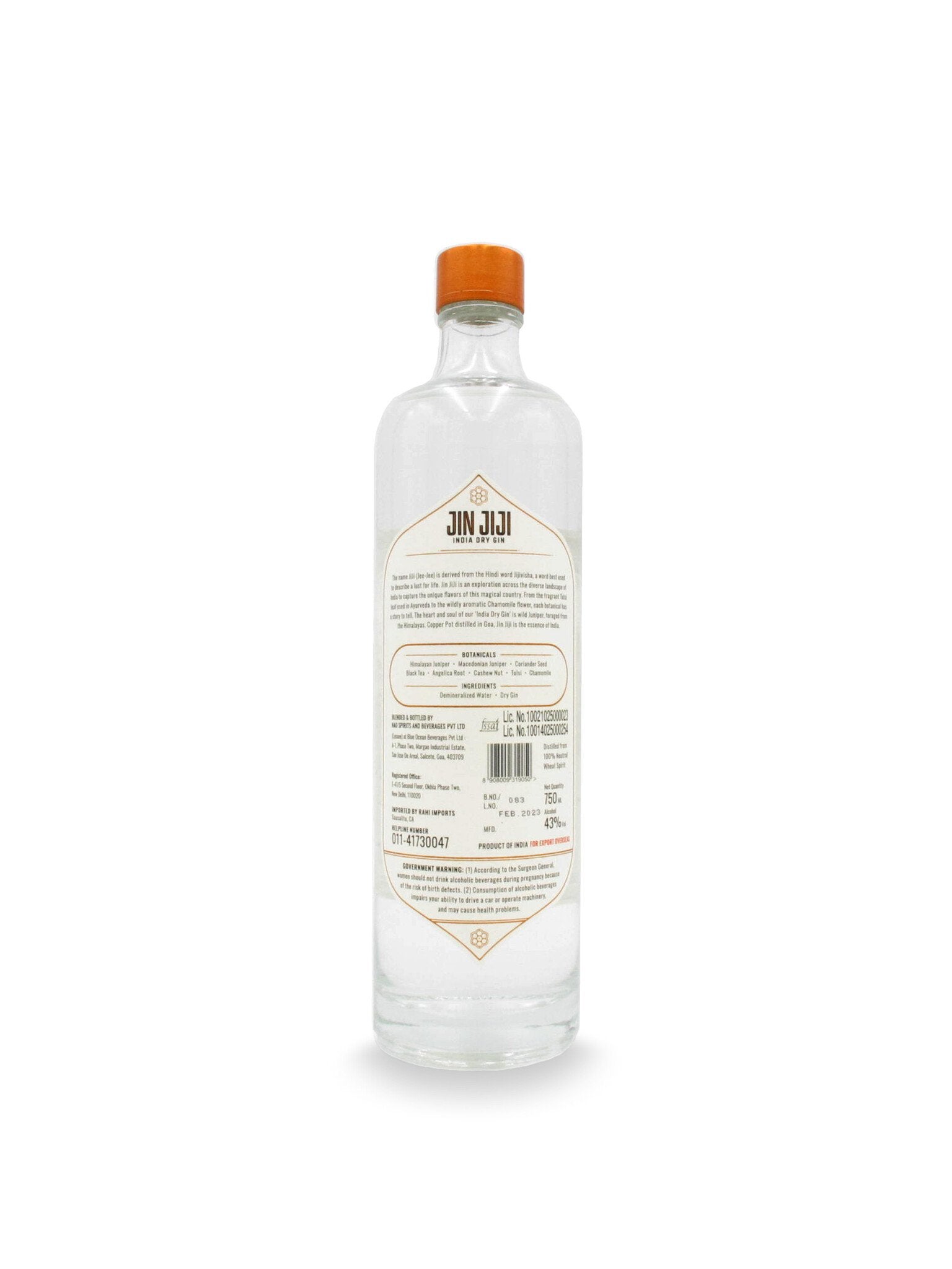 Jin Jiji Indian Dry Gin 750ml