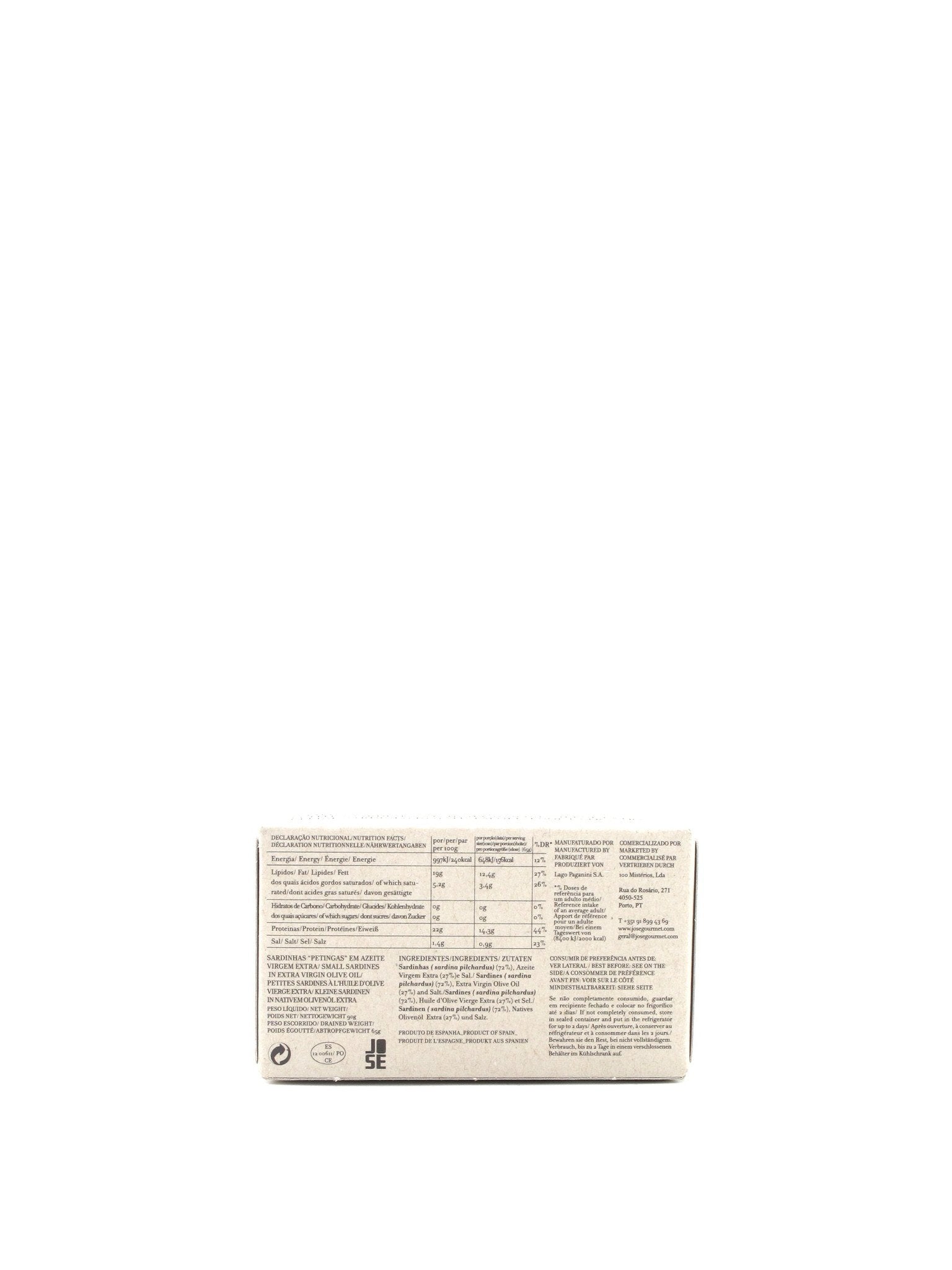 Jose Gourmet Small Sardines in EVOO 90g