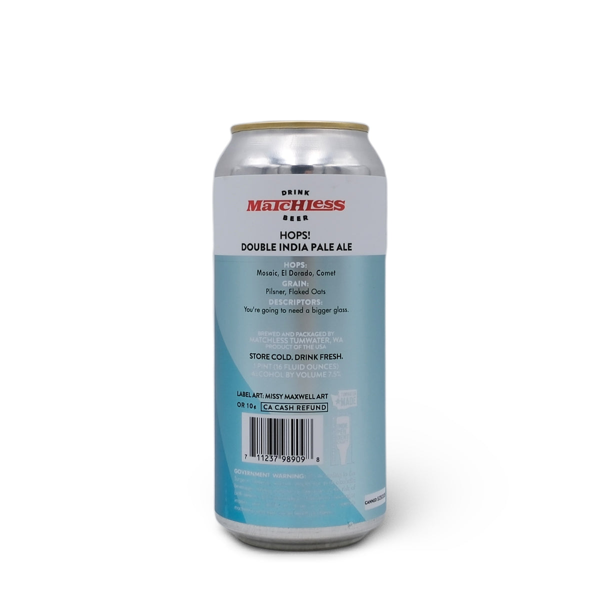 Matchless Brewing 'Hops!' Hazy IPA 16oz
