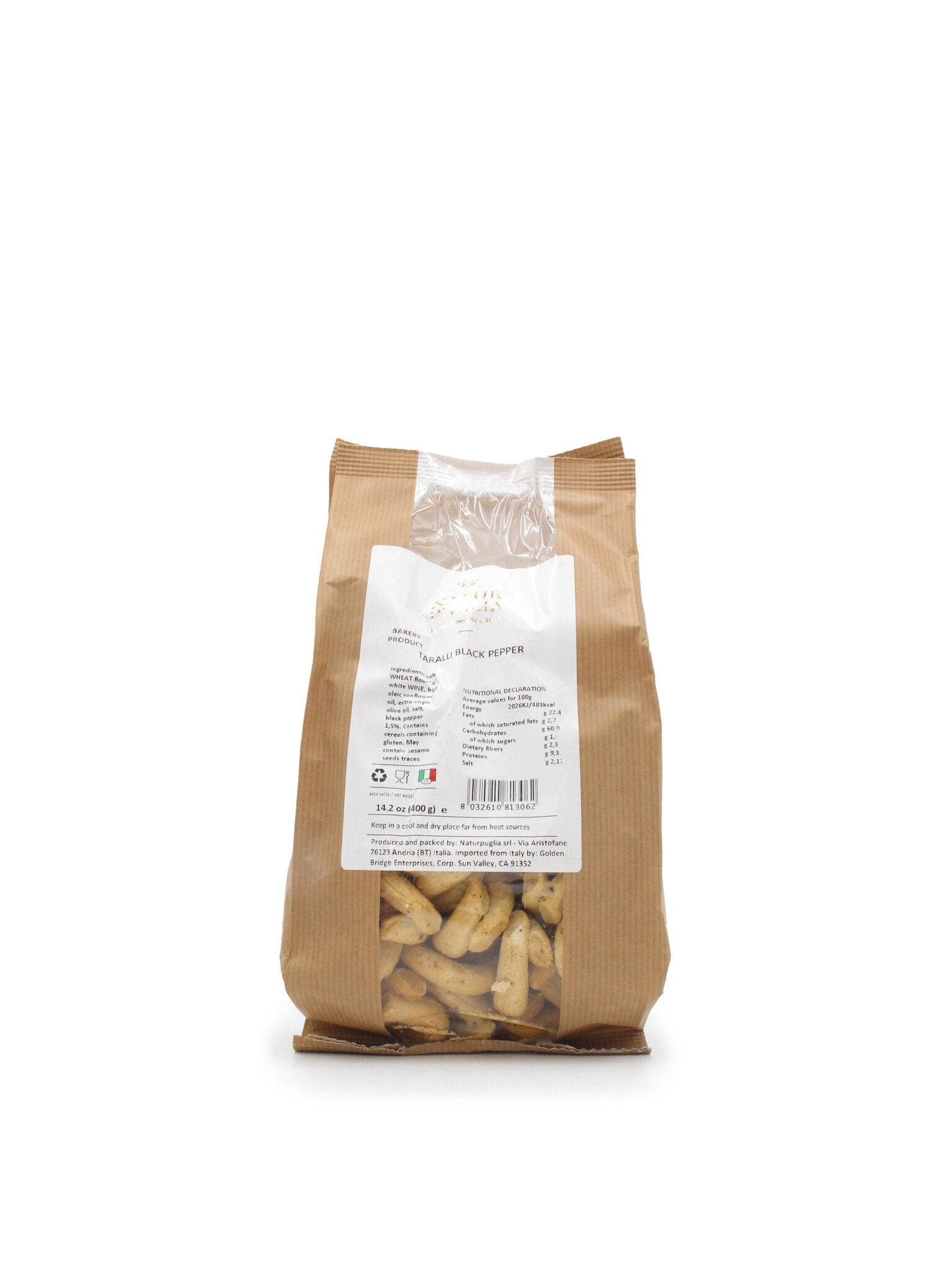 Naturpuglia Taralli Black Pepper 400g