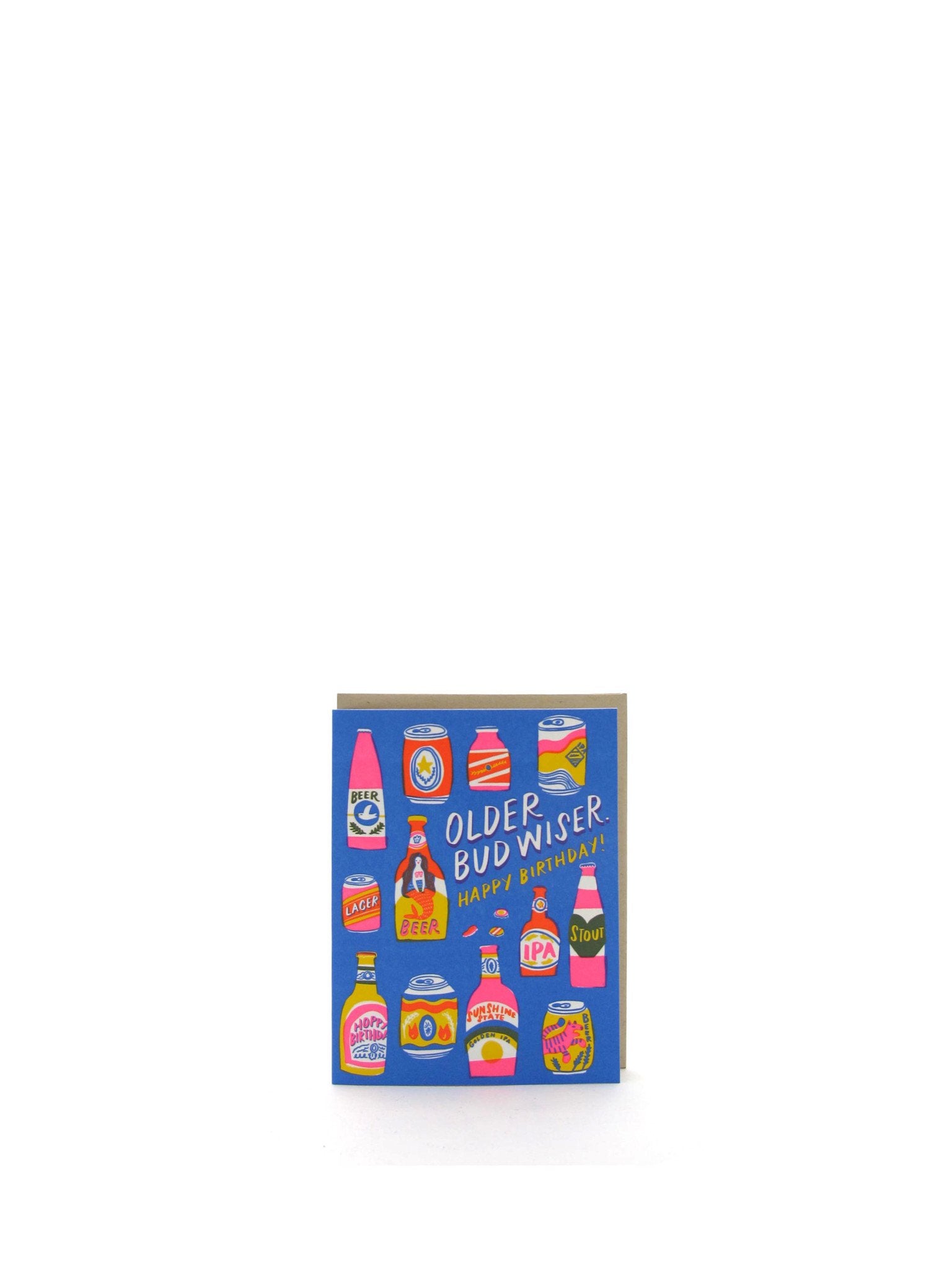 Older Bud Wiser Happy Birthday Egg Press Greeting Card