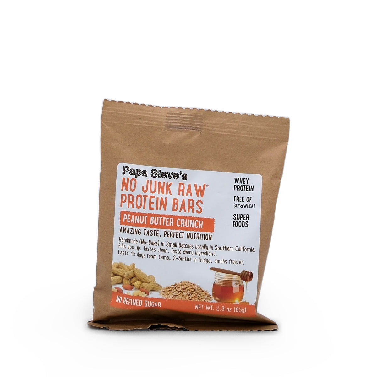 Papa Steve's No Junk Raw Protein Bar - Peanut Butter Crunch 71g