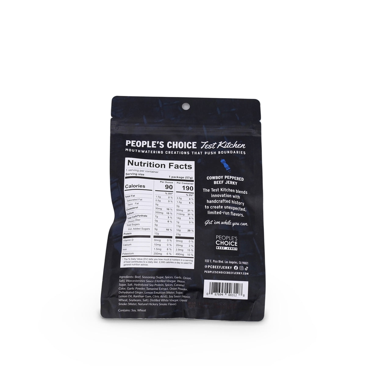 People's Choice Beef Jerky Test Kitchen Cowboy Peppered 2.0oz