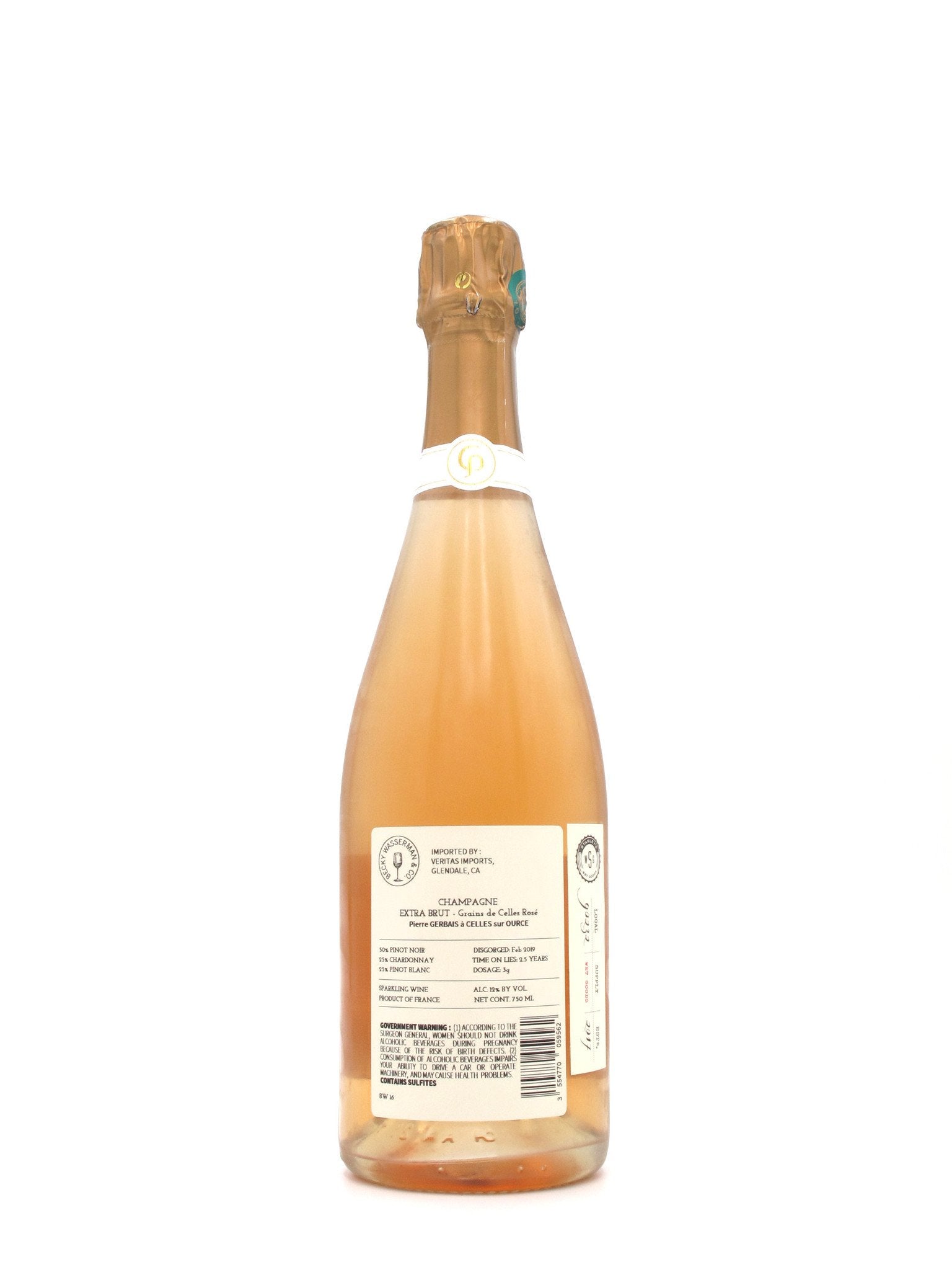 NV Pierre Gerbais Extra Brut Grains de Celles Rosé 750mL