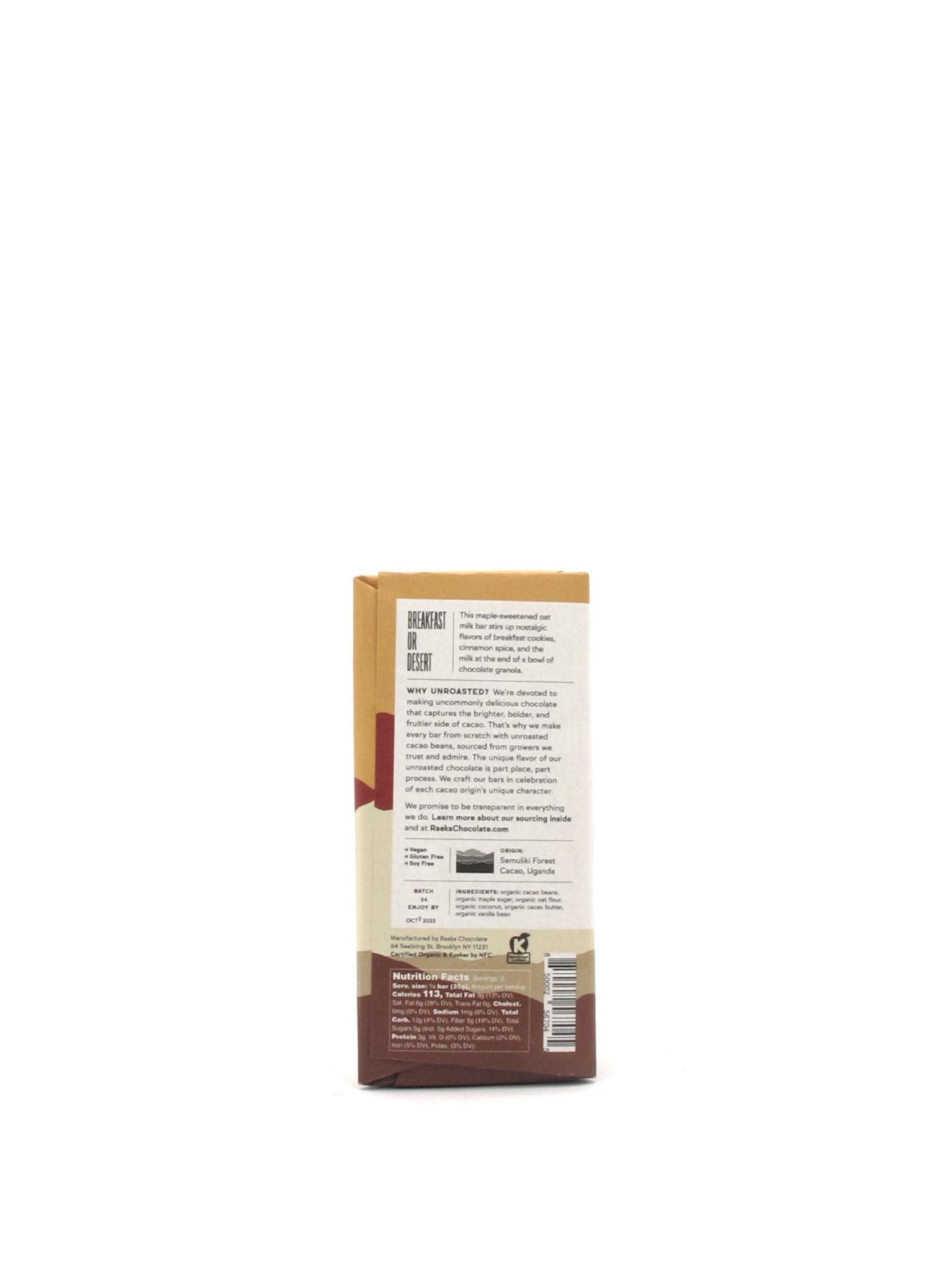 Raaka Oat Milk Dark Chocolate 1.8oz