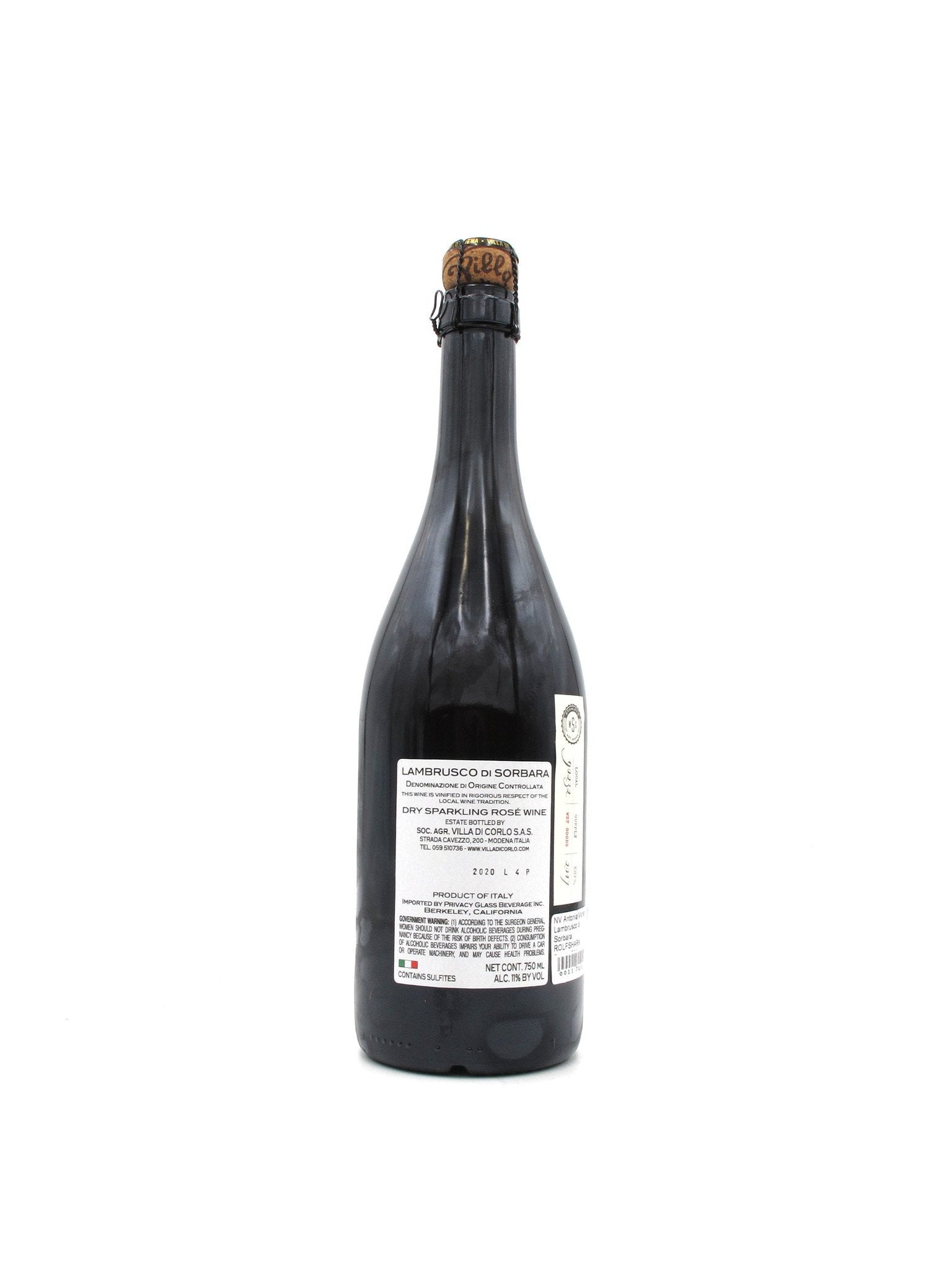 2024 Villa di Corlo 'Rolfshark' Lambrusco Sorbara Rosato 750ml