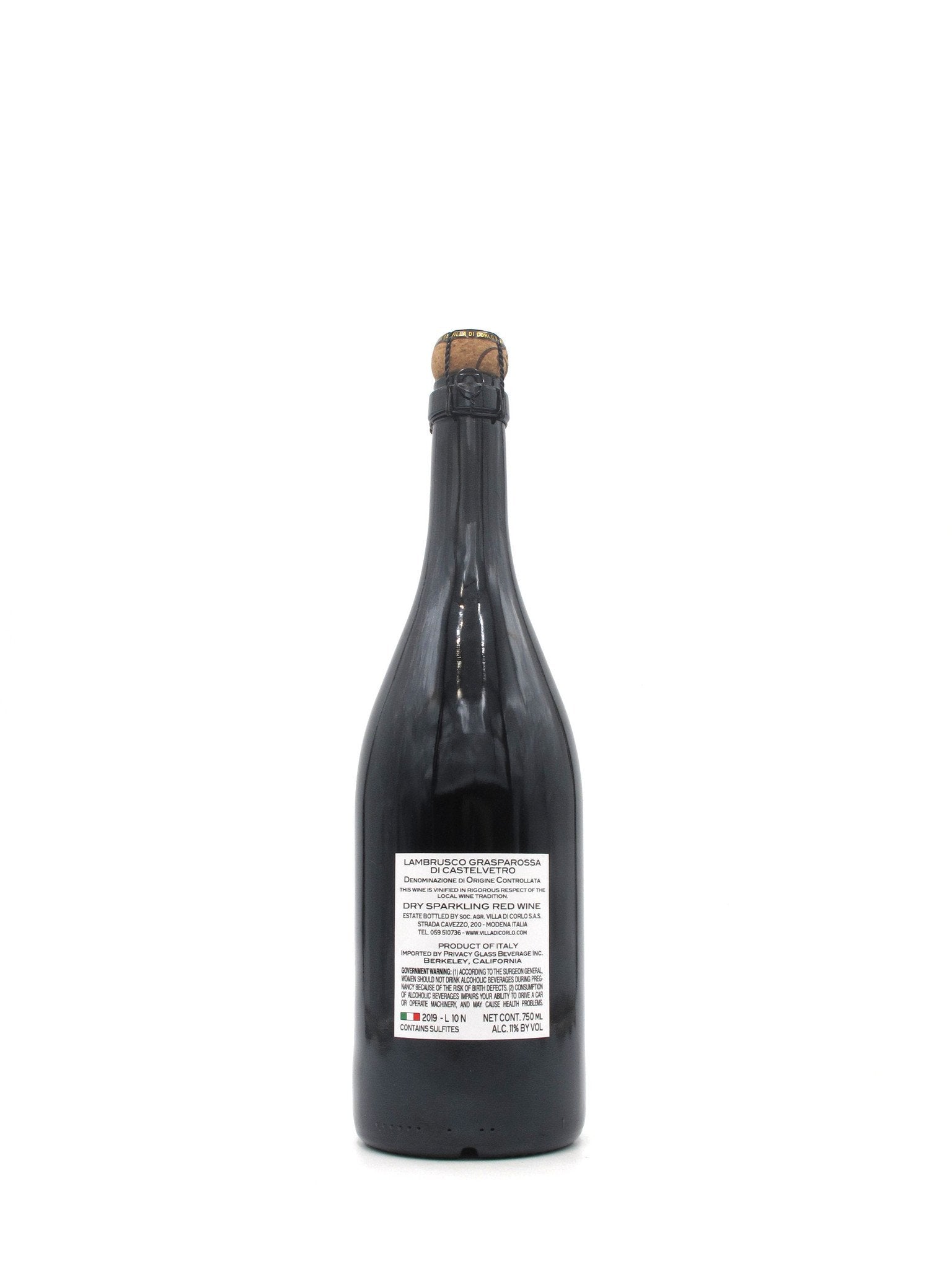 2024 Villa di Corlo 'Rolfshark' Lambrusco Grassparossa Red 750ml