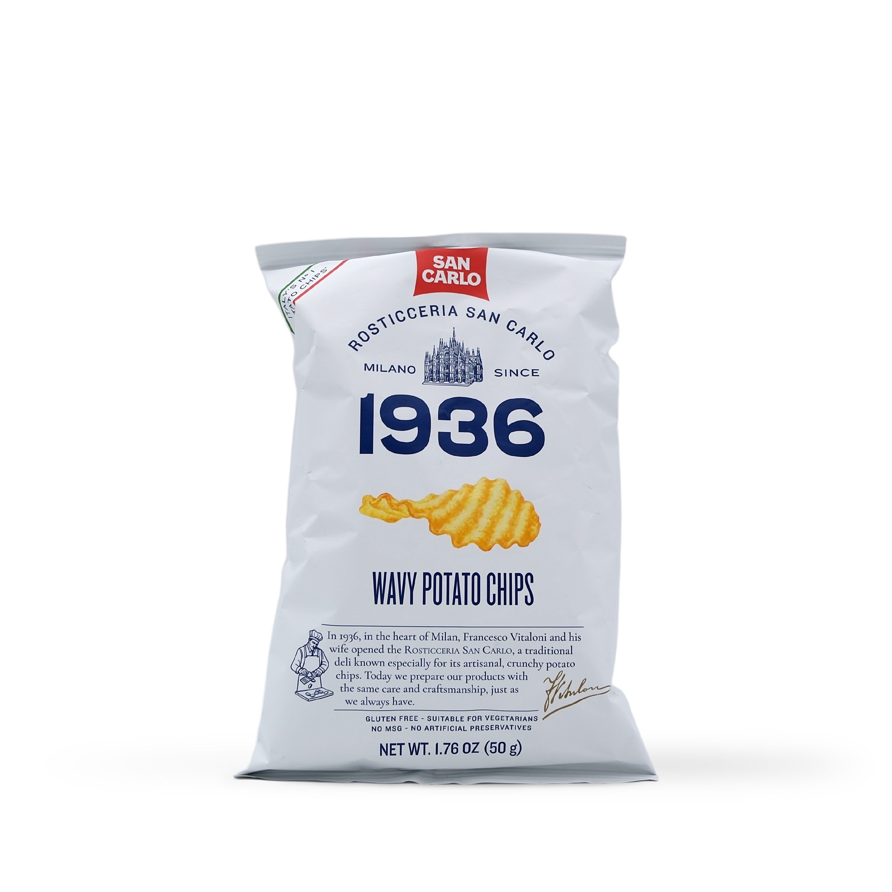 San Carlo 1936 Wavy Potato Chips 1.76oz/50g