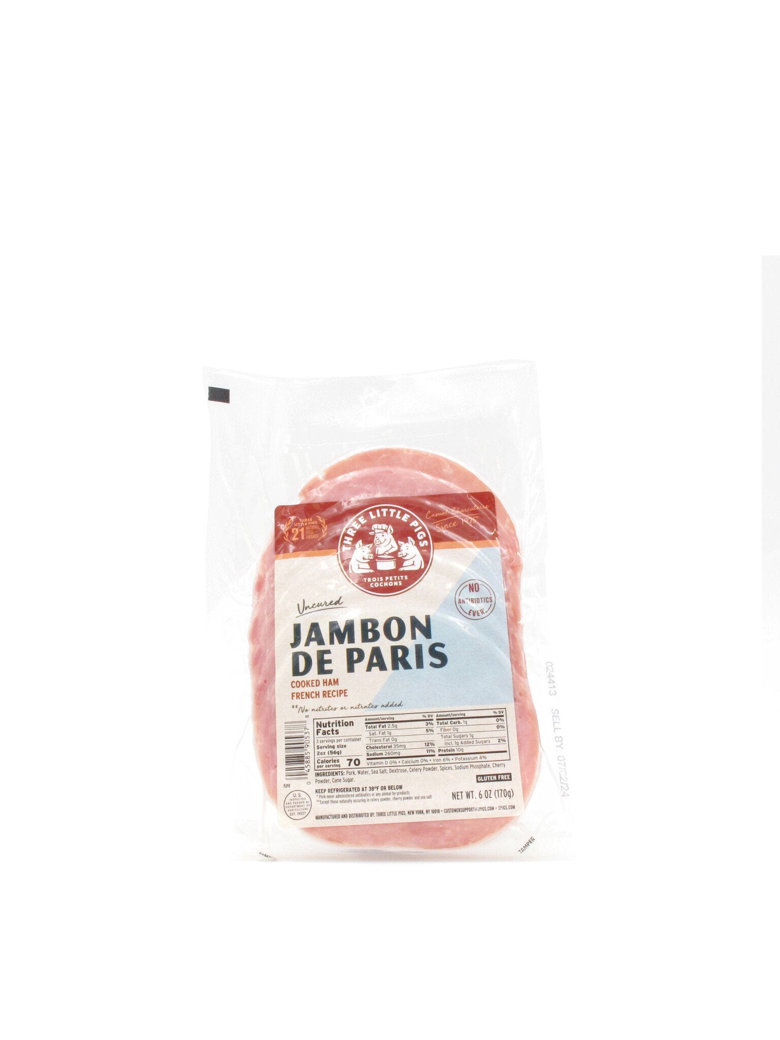 Three Little Pigs Jambon De Paris Presliced 6oz