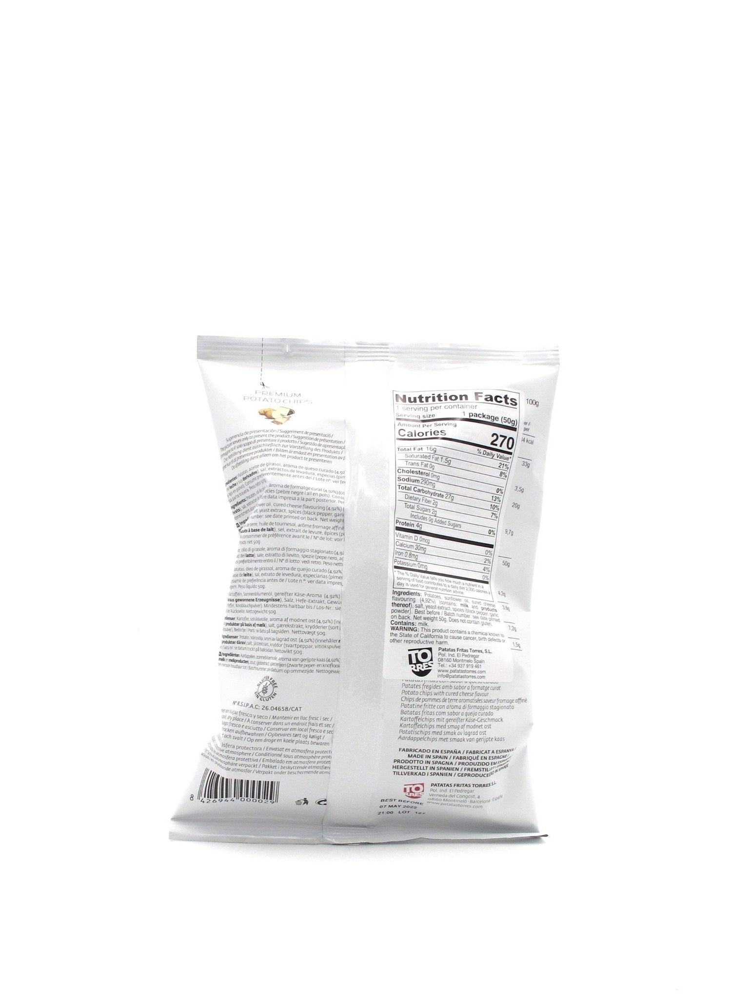 Torres Potato Chips Cured Cheese 50g