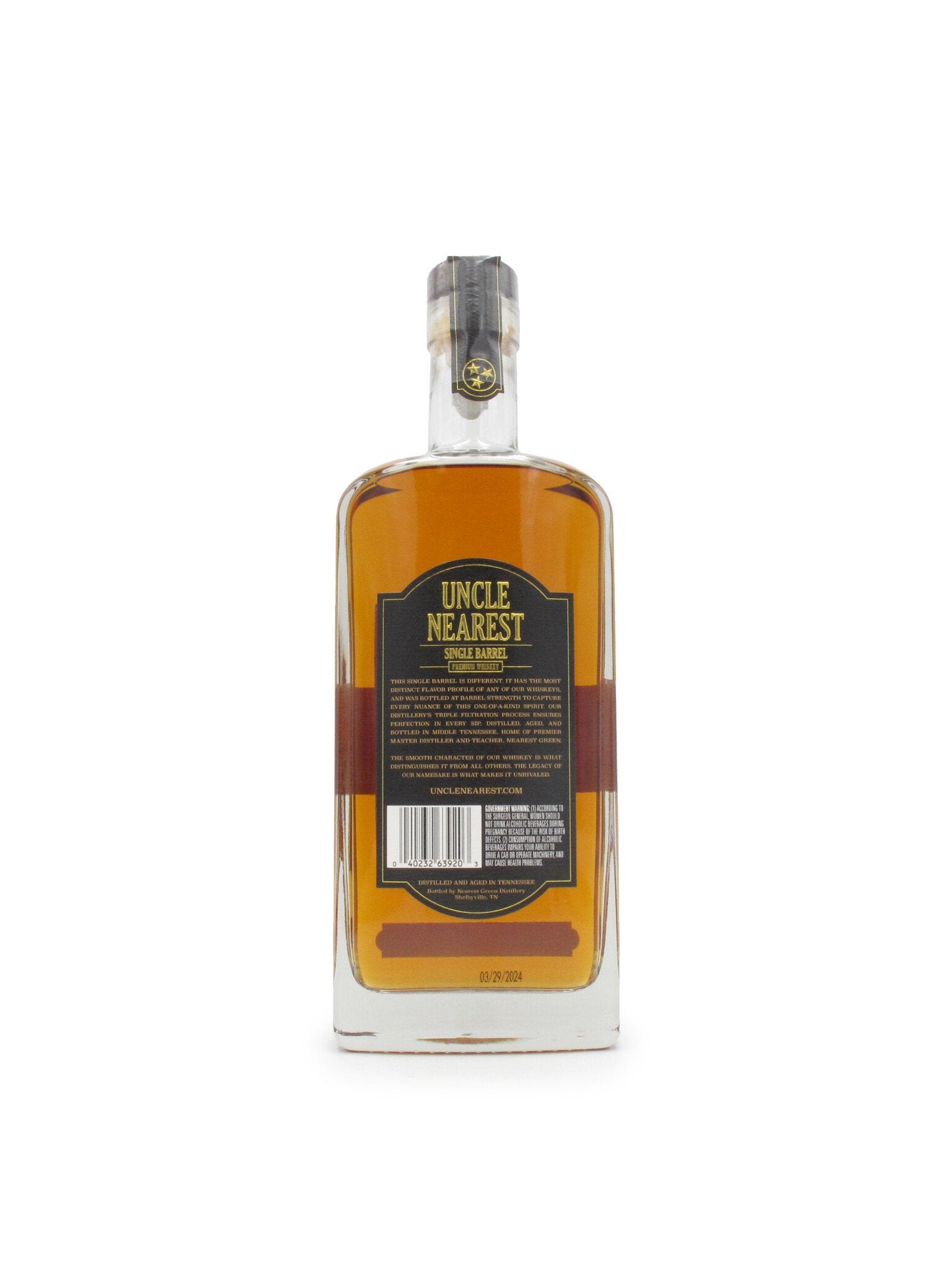 Uncle Nearest Single Barrel 750mL