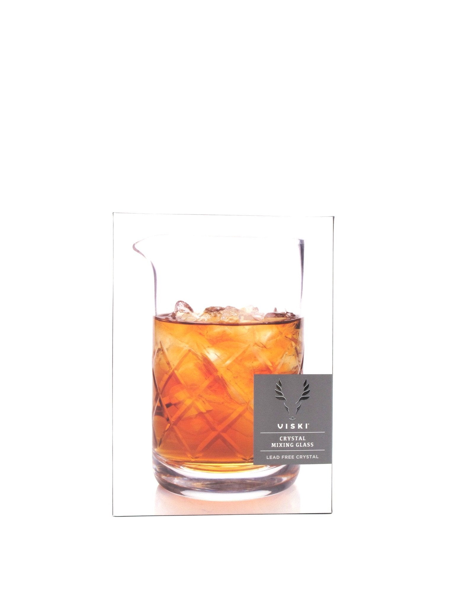 Viski Small Lead Free Crystal Mixing Glass 17 oz.