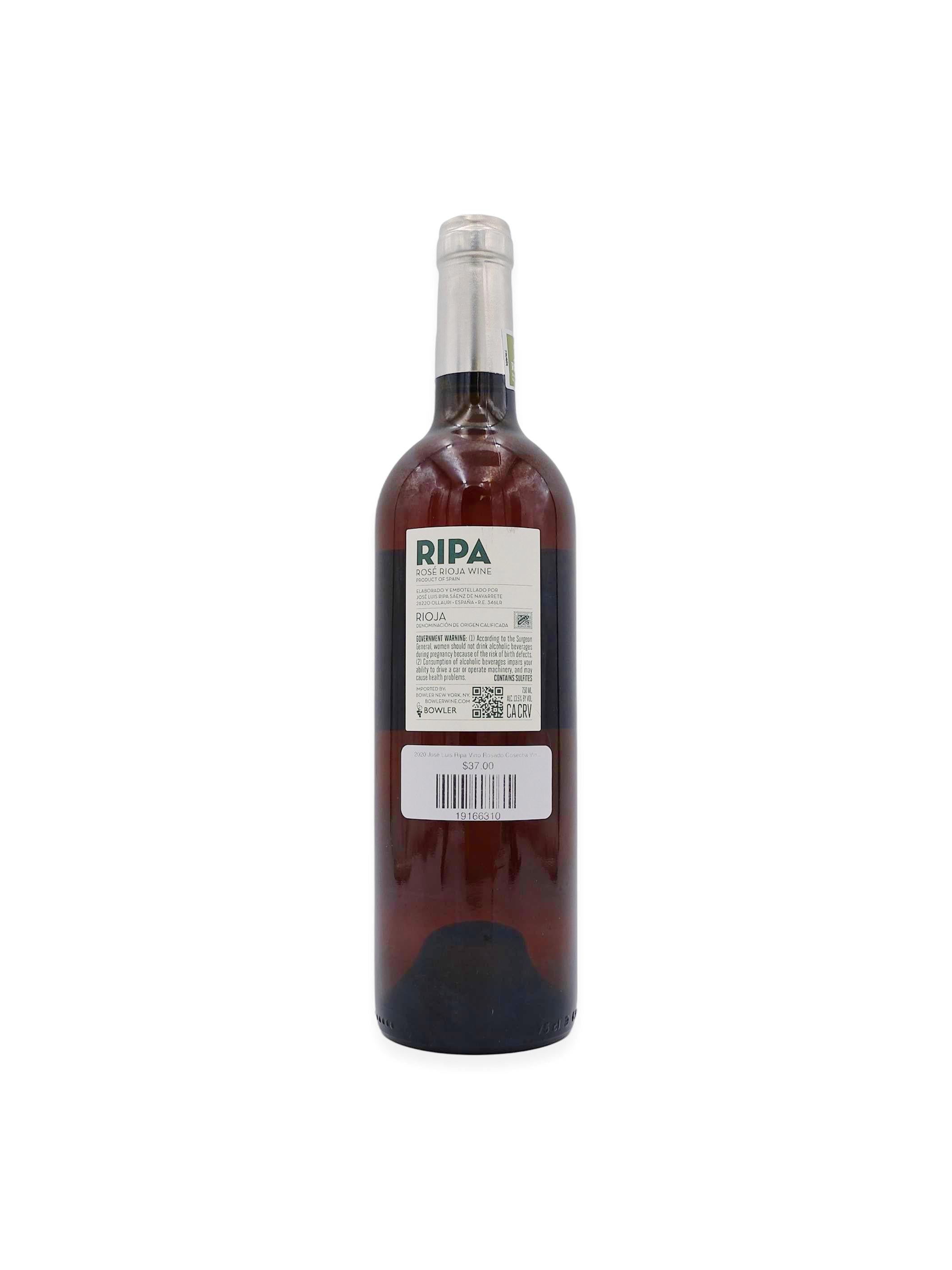 2020 José Luis Ripa Vino Rosado Cosecha Vino de España 750mL