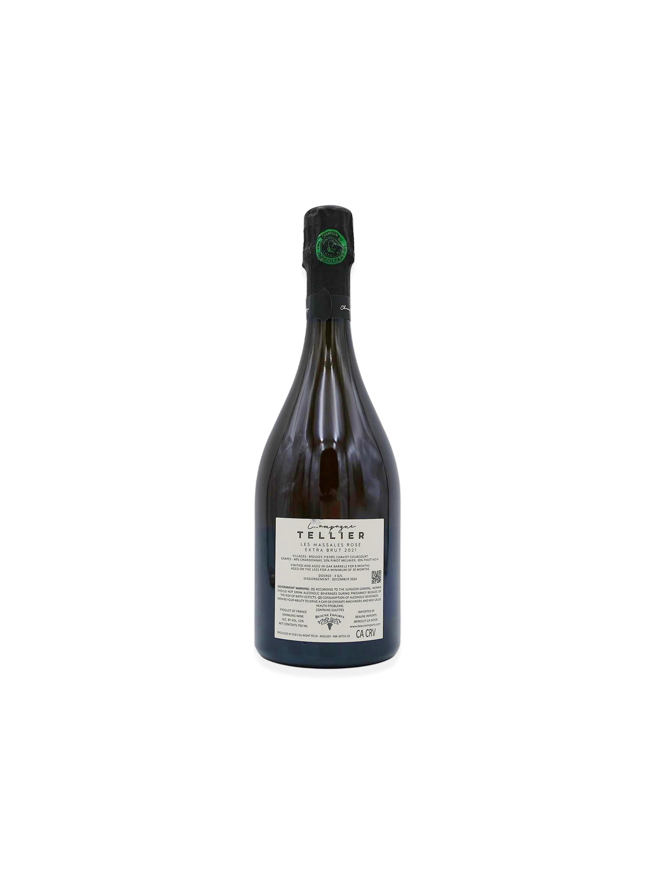 2021 Tellier 'Les Massales' Champagne Extra Brut Rosé 750mL