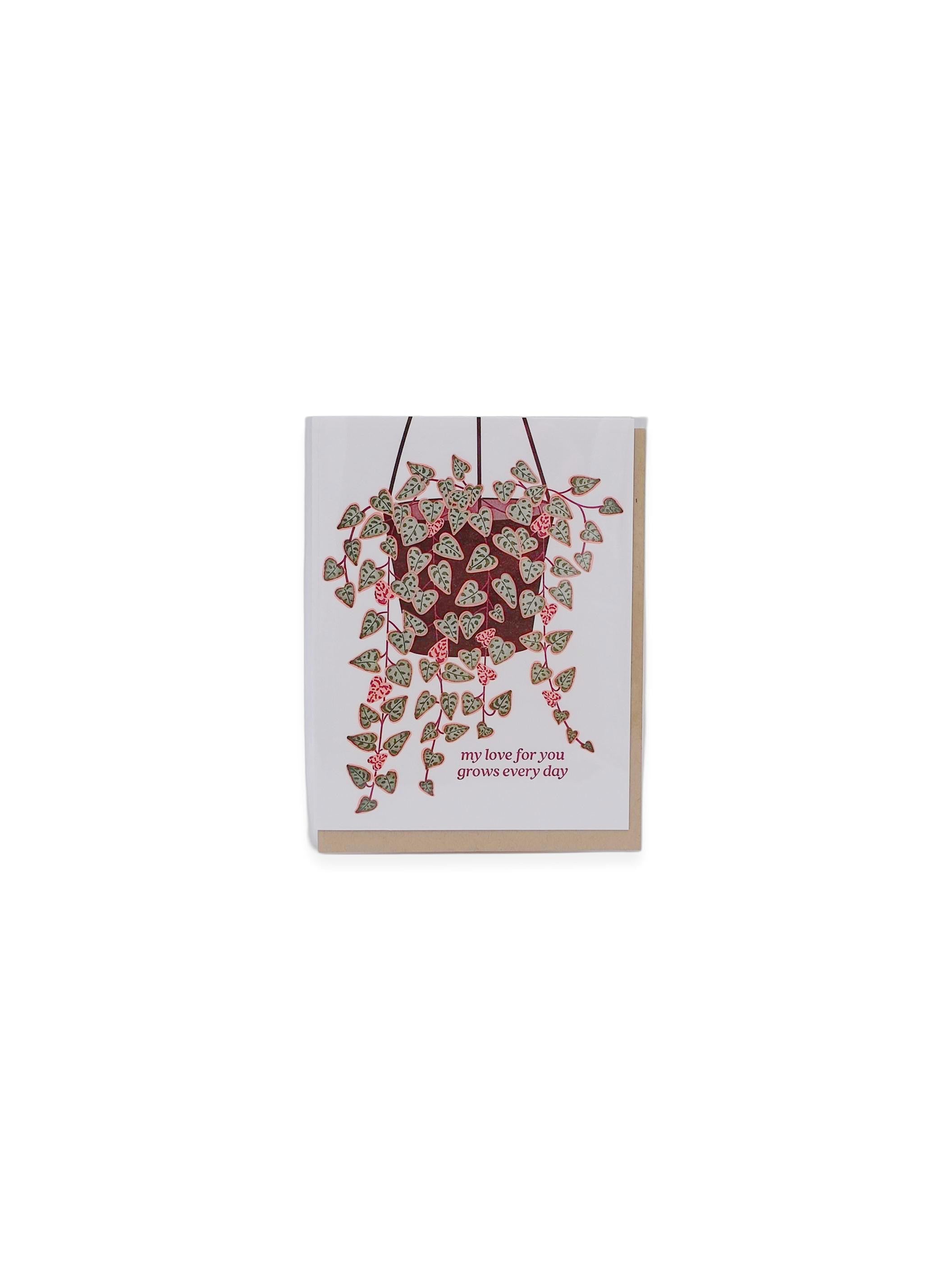 Love, String of Hearts Grows Every Day - Elum Greeting Card