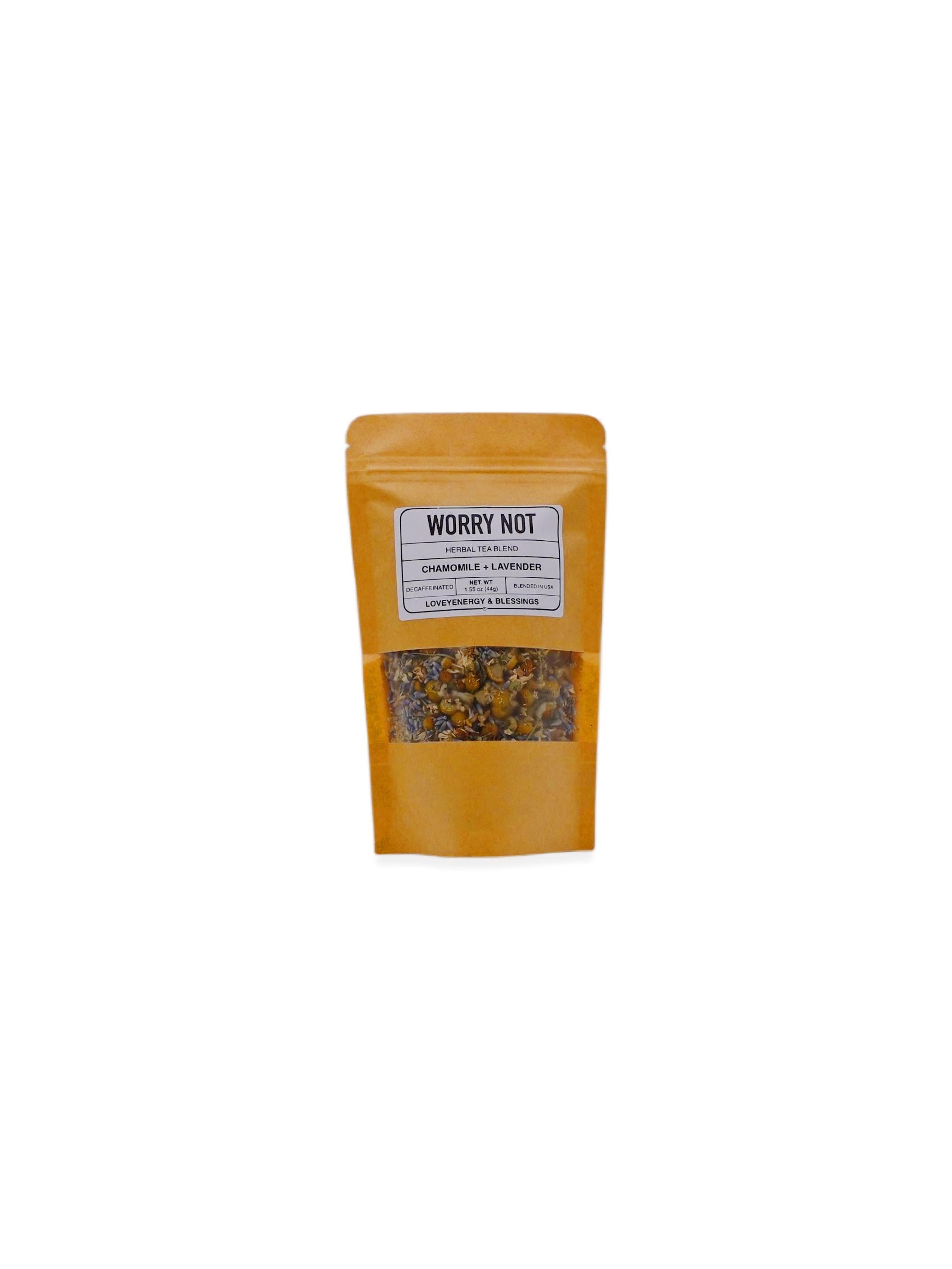 LoveyEnergy & Blessings 'Worry Not' Herbal Tea Blend - Lavender Buds & Chamomile 1.55oz/44g