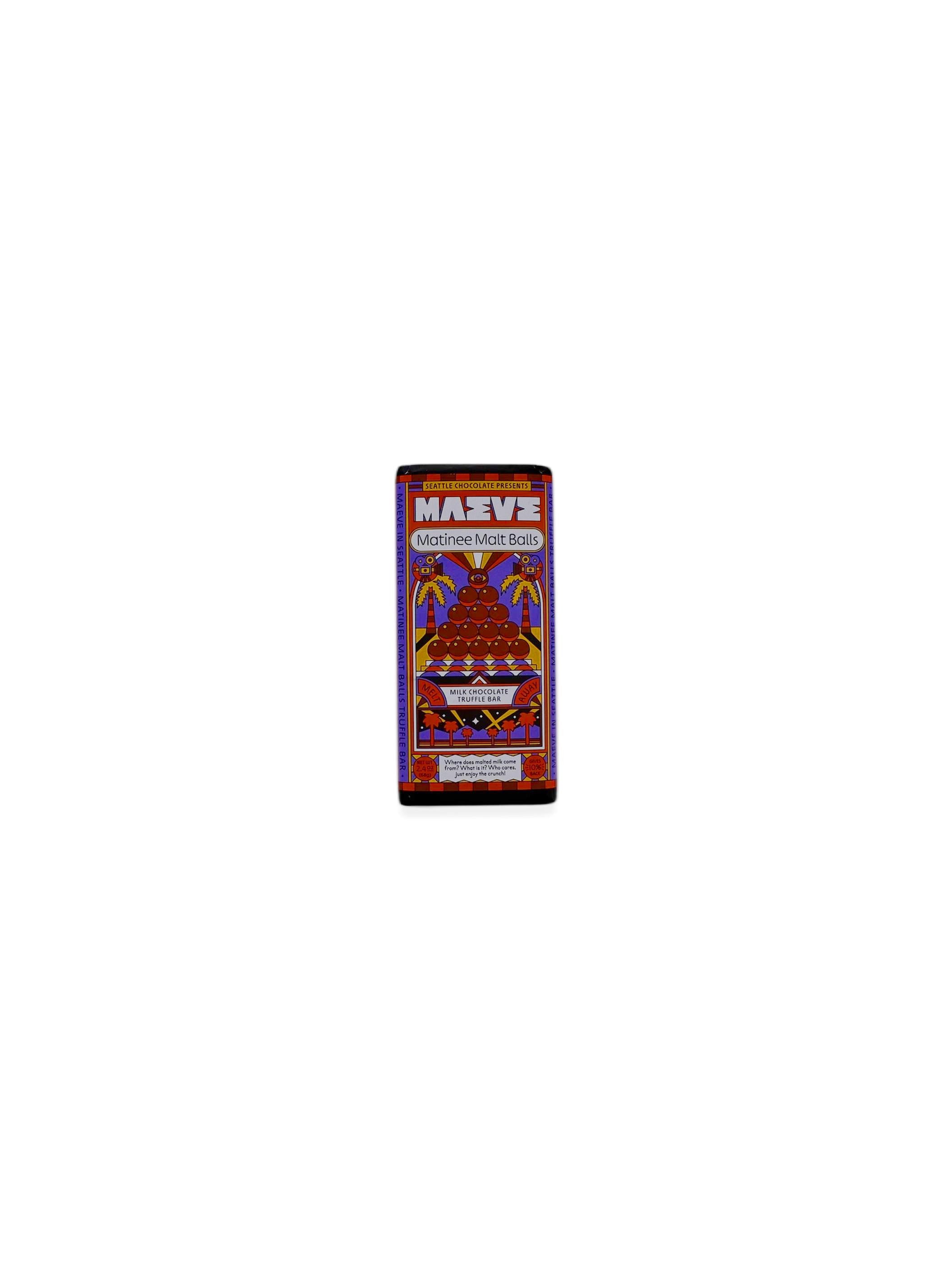 Seattle Chocolate Presents Maeve - Matinee Malt Balls Truffle Bar 70g