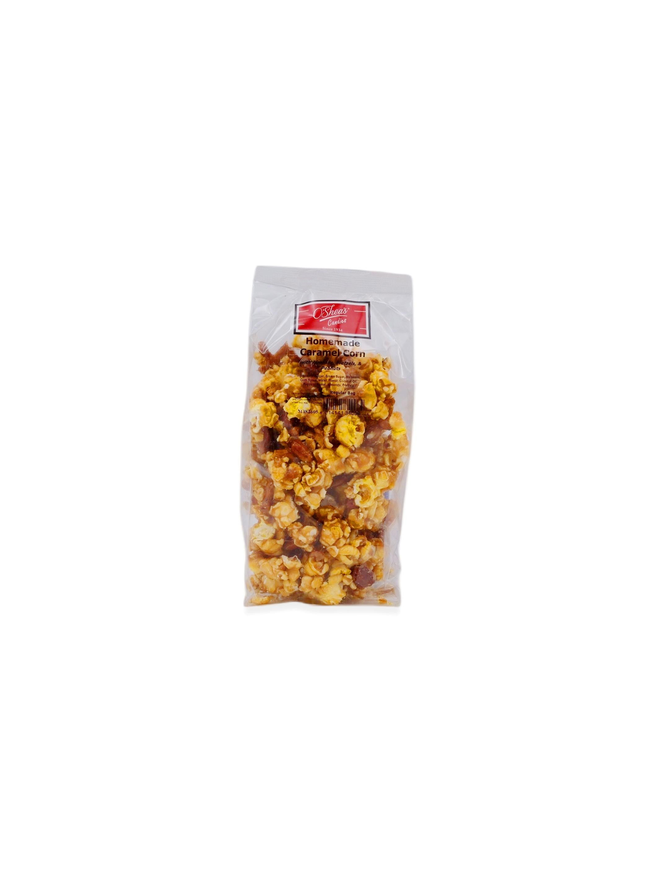 O'Shea's Candies Sweet Shop Homemade Caramel Corn with Almonds, Pretzels, and Peanuts 150g