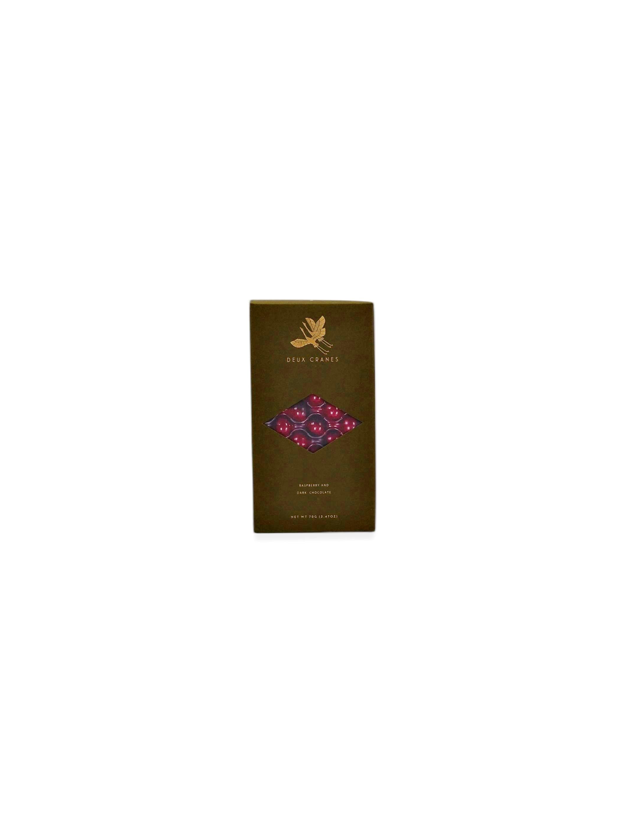 Deux Cranes Raspberry Dark Chocolate 70g