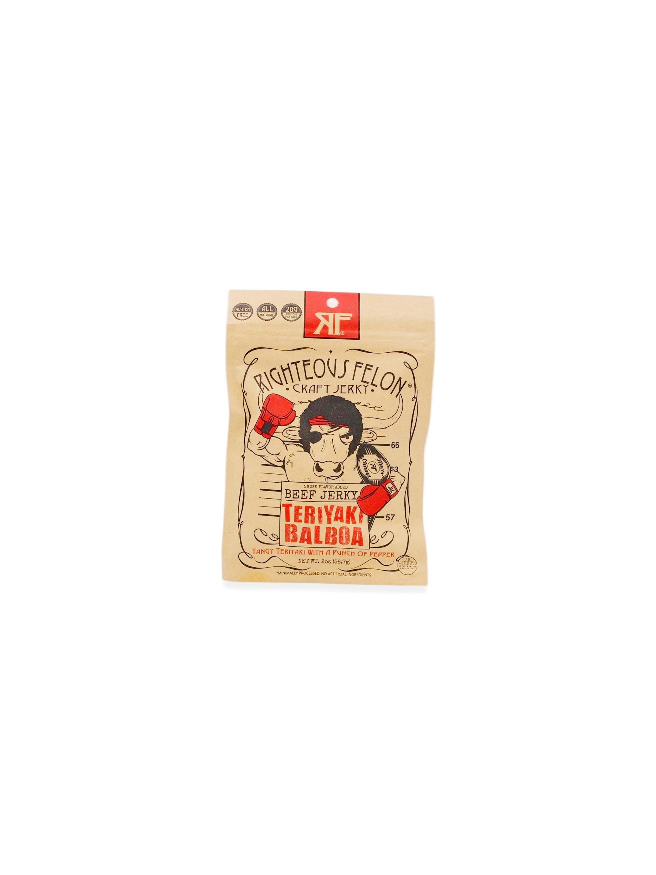 Righteous Felon Craft Jerky 'Teriyaki Balboa' 2oz/56.7g