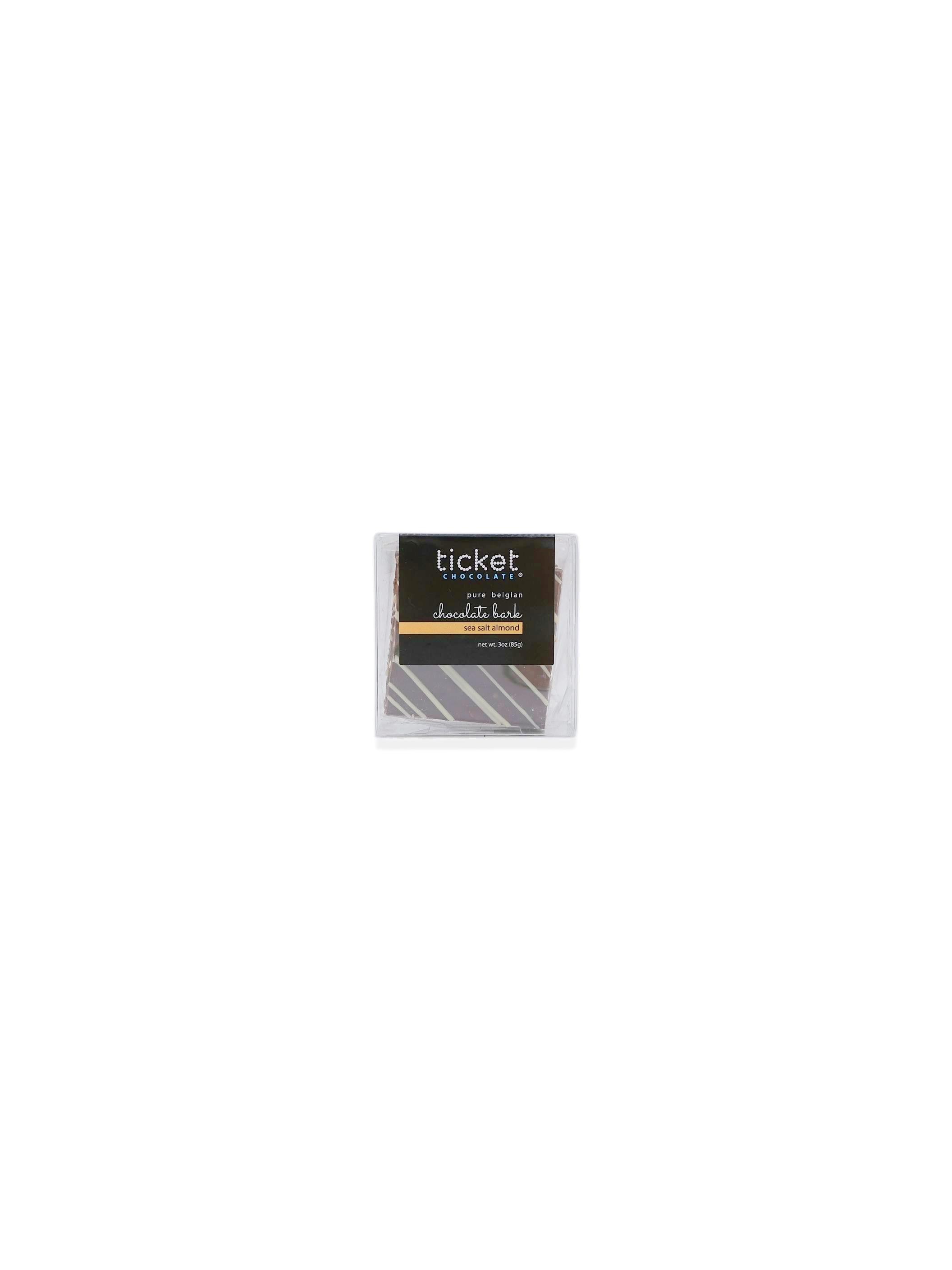 Ticket Chocolate Chocolate Bark with Sea Salt & Almond 3oz/85g