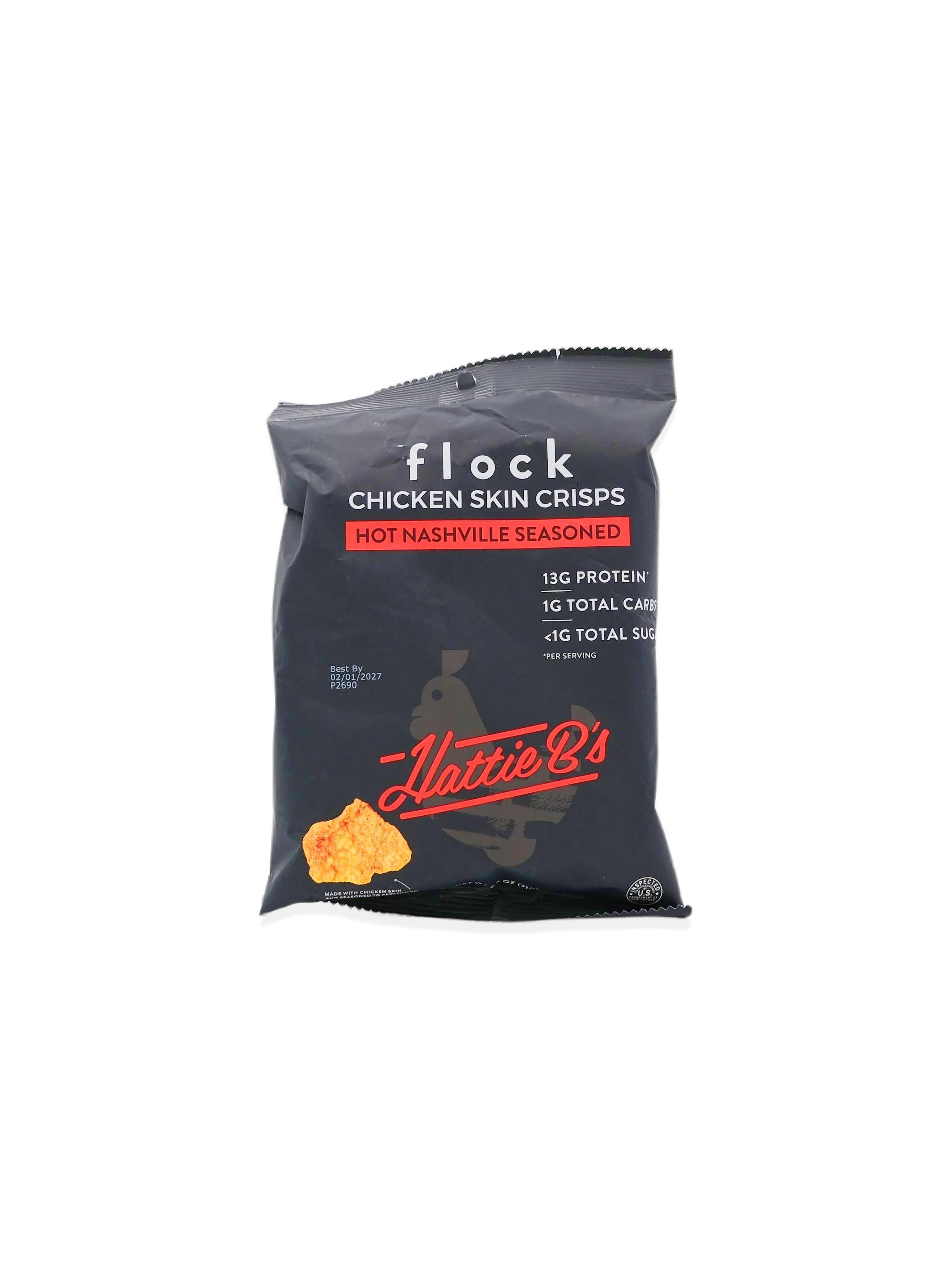 FLOCK Chicken Chips Hattie B's Hot Nashville Seasoned 2.5oz/71g