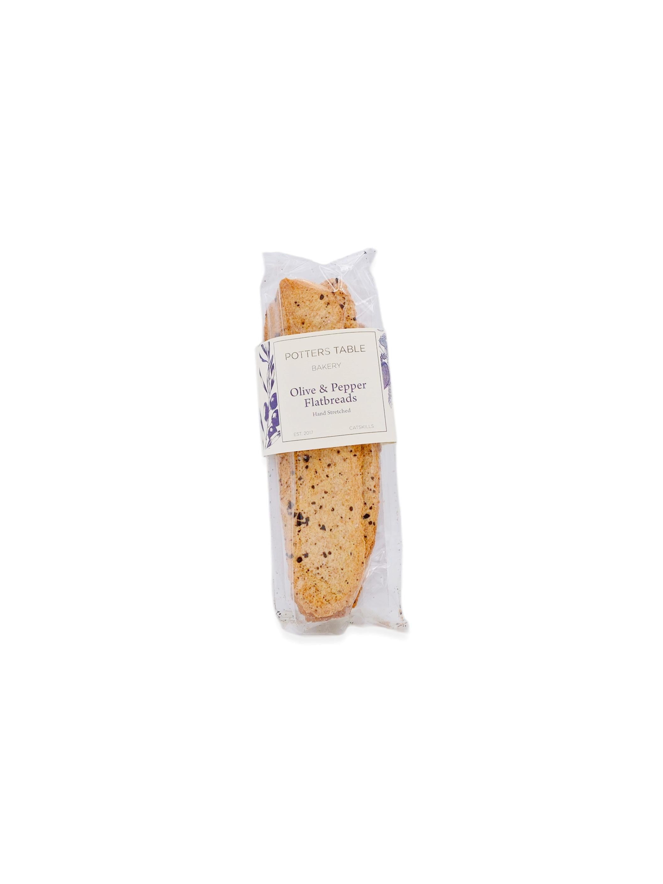 Potters Table Cured Olive & Cracked Pepper Flatbreads 2.5oz