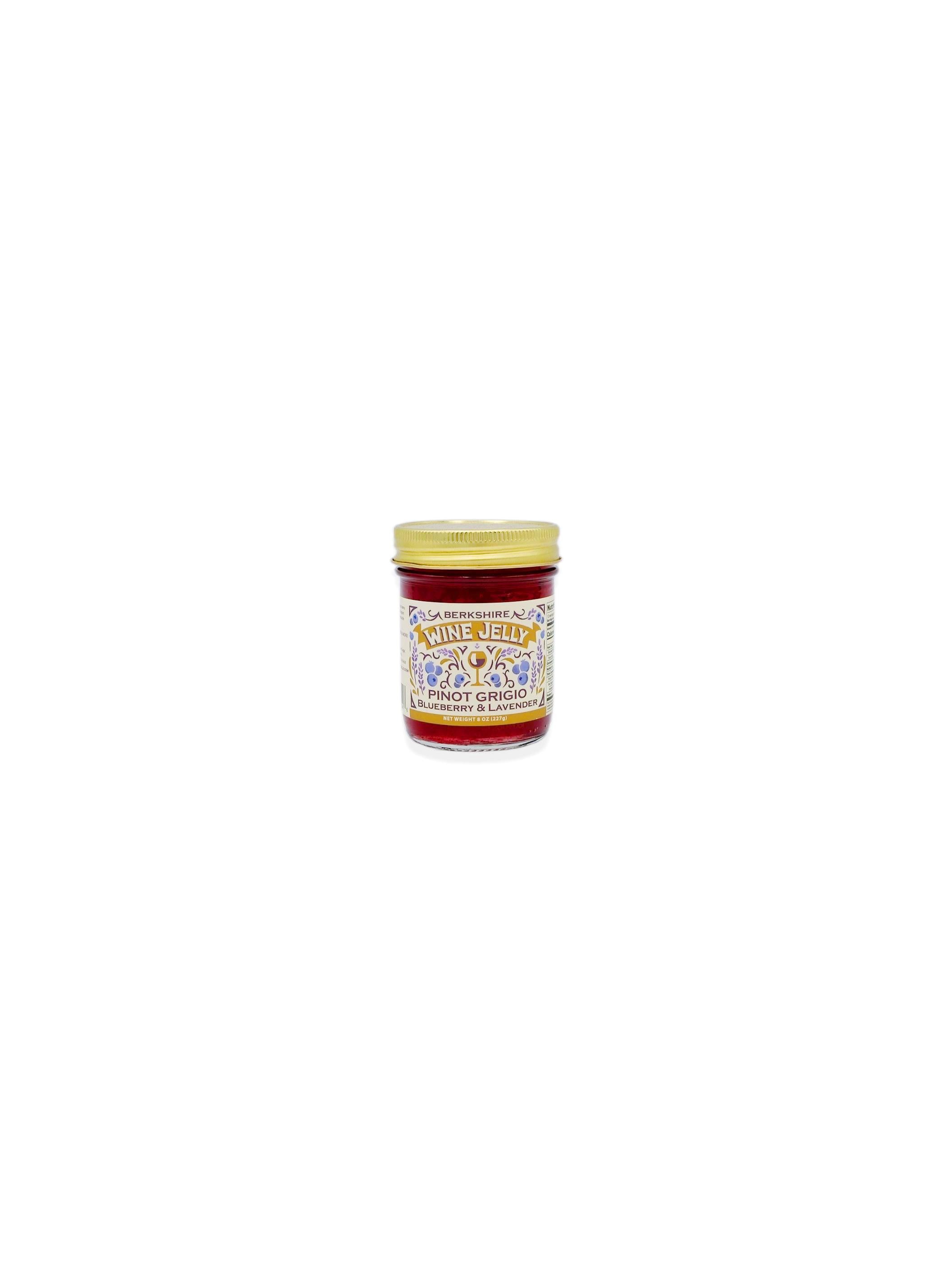 Berkshire Wine Jelly 'Pinot Grigio' Blueberry & Lavender 8oz/227g