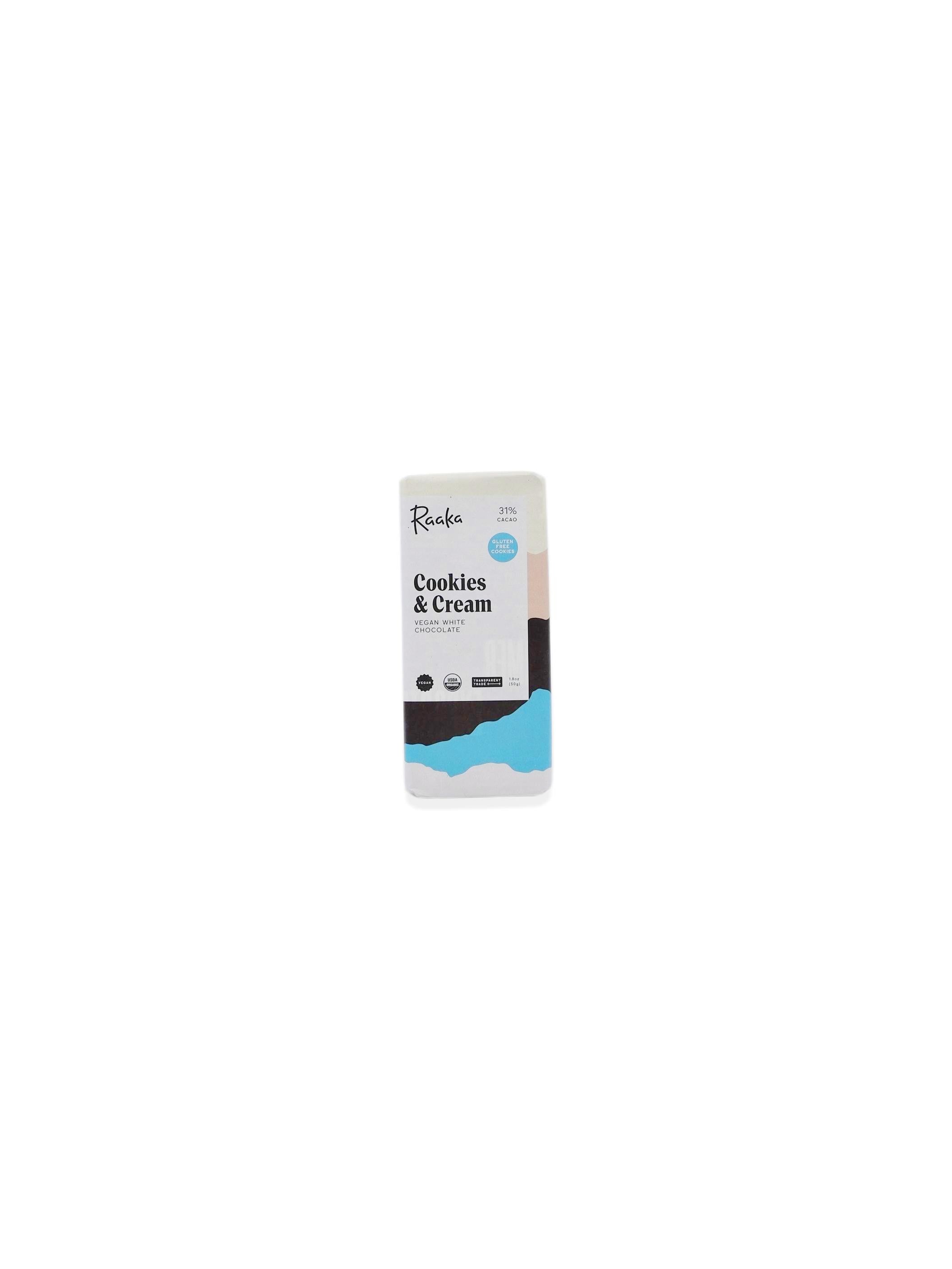Raaka Cookies & Cream Vegan White Chocolate 31% Bar