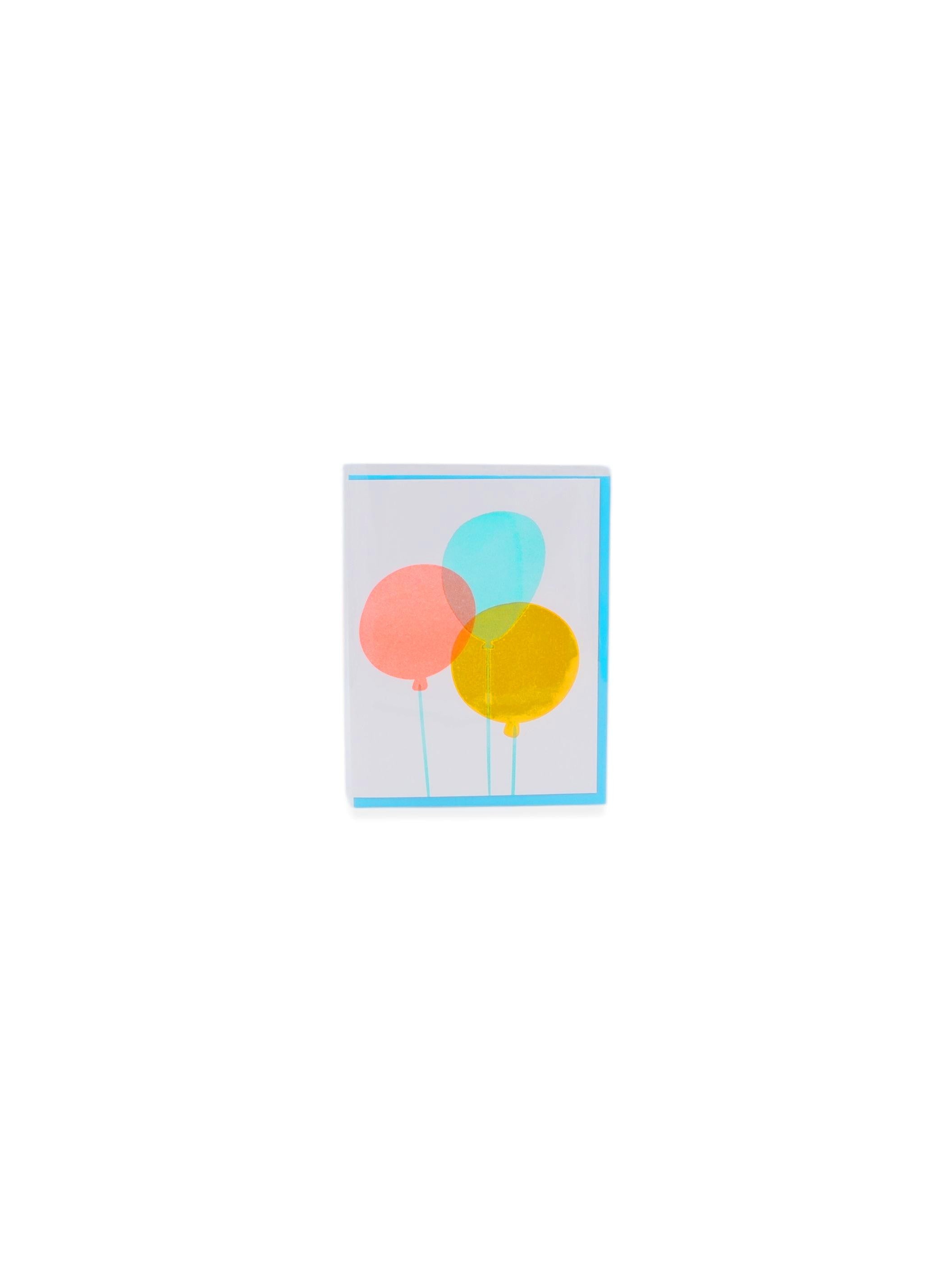 Letterpress Cards - 3 Balloons