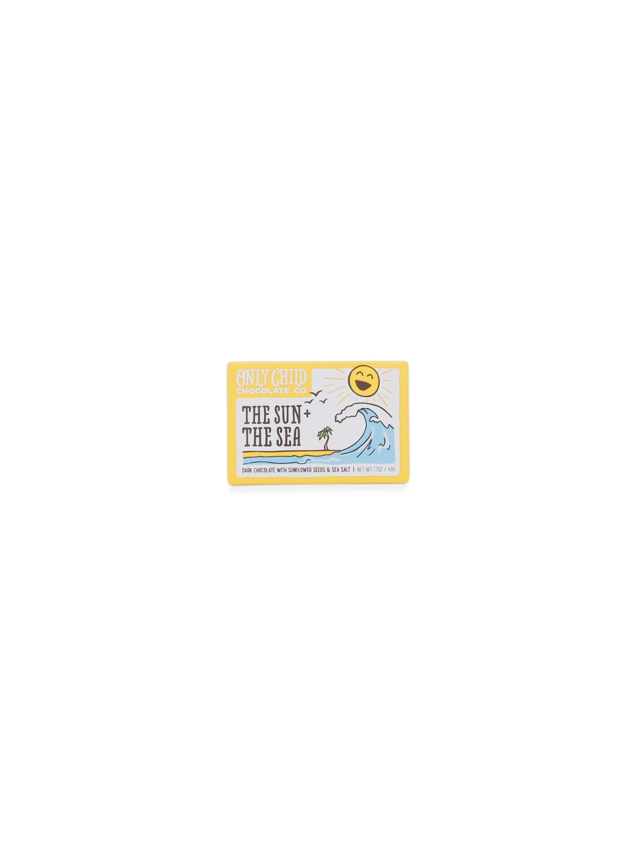Only Child Chocolate Co 'The Sun + The Sea' Sunflower Seed & Sea Salt Dark Chocolate Bar 1.7oz/48g