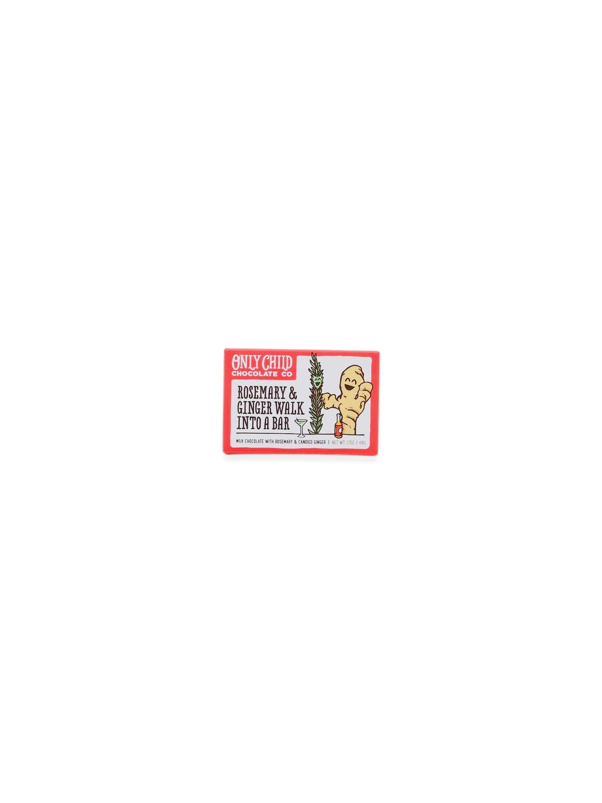Only Child Chocolate Co 'Rosemary & Ginger' Milk Chocolate Bar 1.7oz/48g