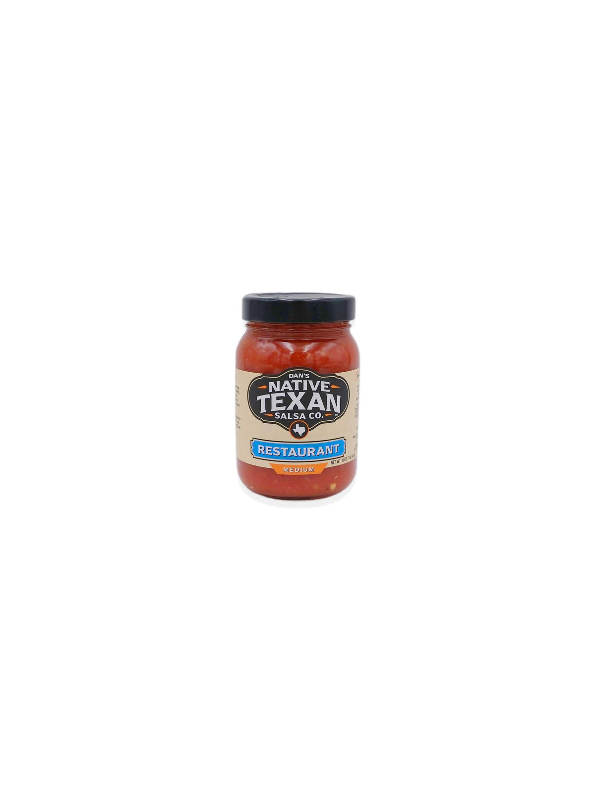 Native Texan Medium Restaurant Style Salsa 16oz/453g