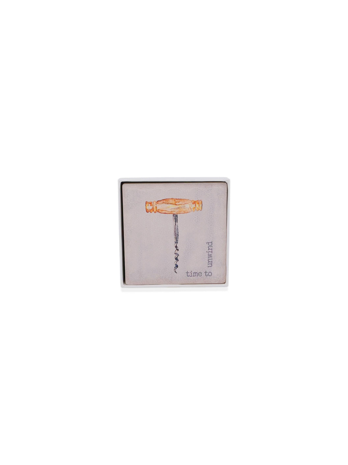French Graffiti Time To Unwind Absorbent Coaster Set