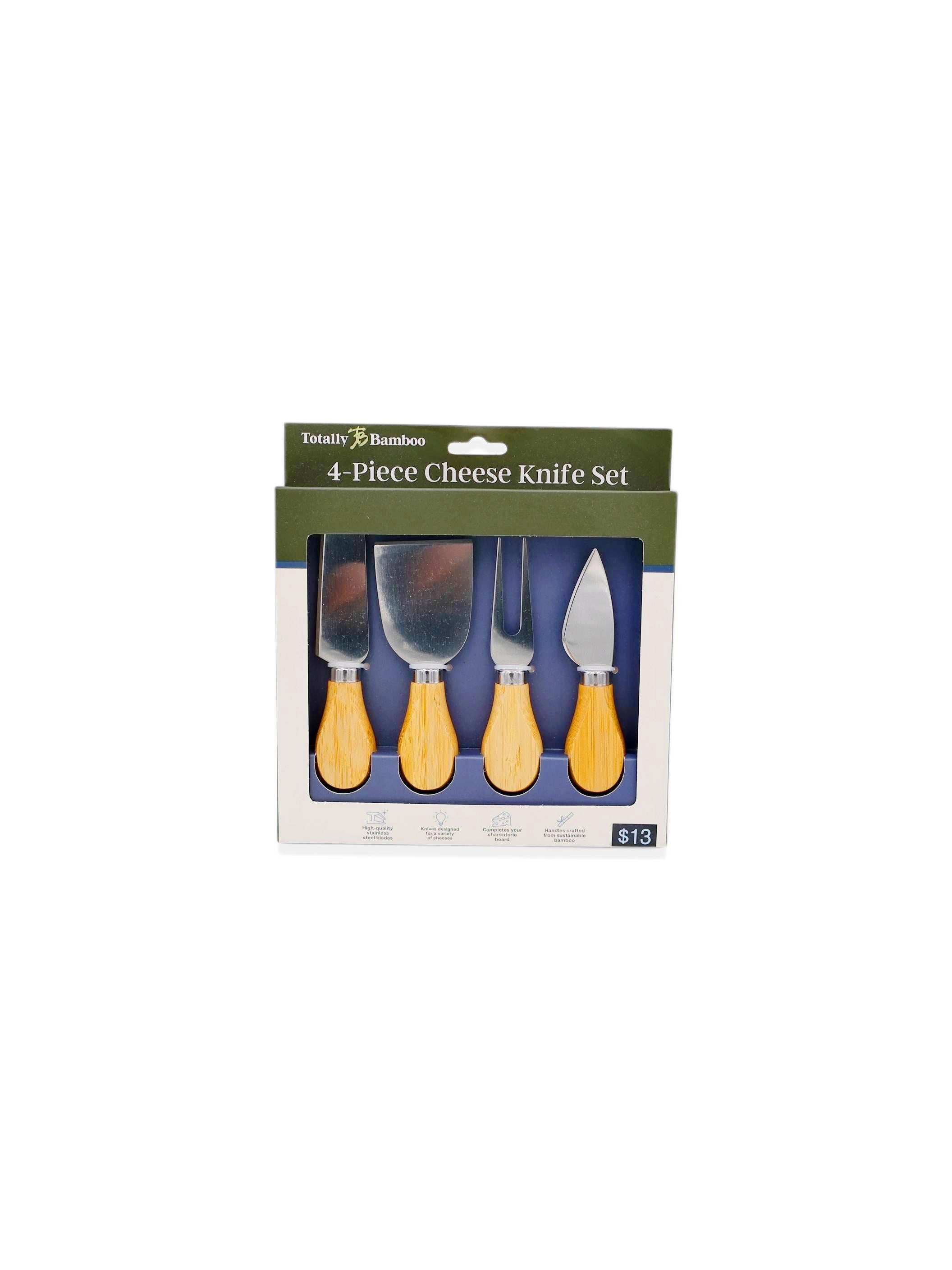 Totally Bamboo Cheese Tool Knife Set 4-Piece