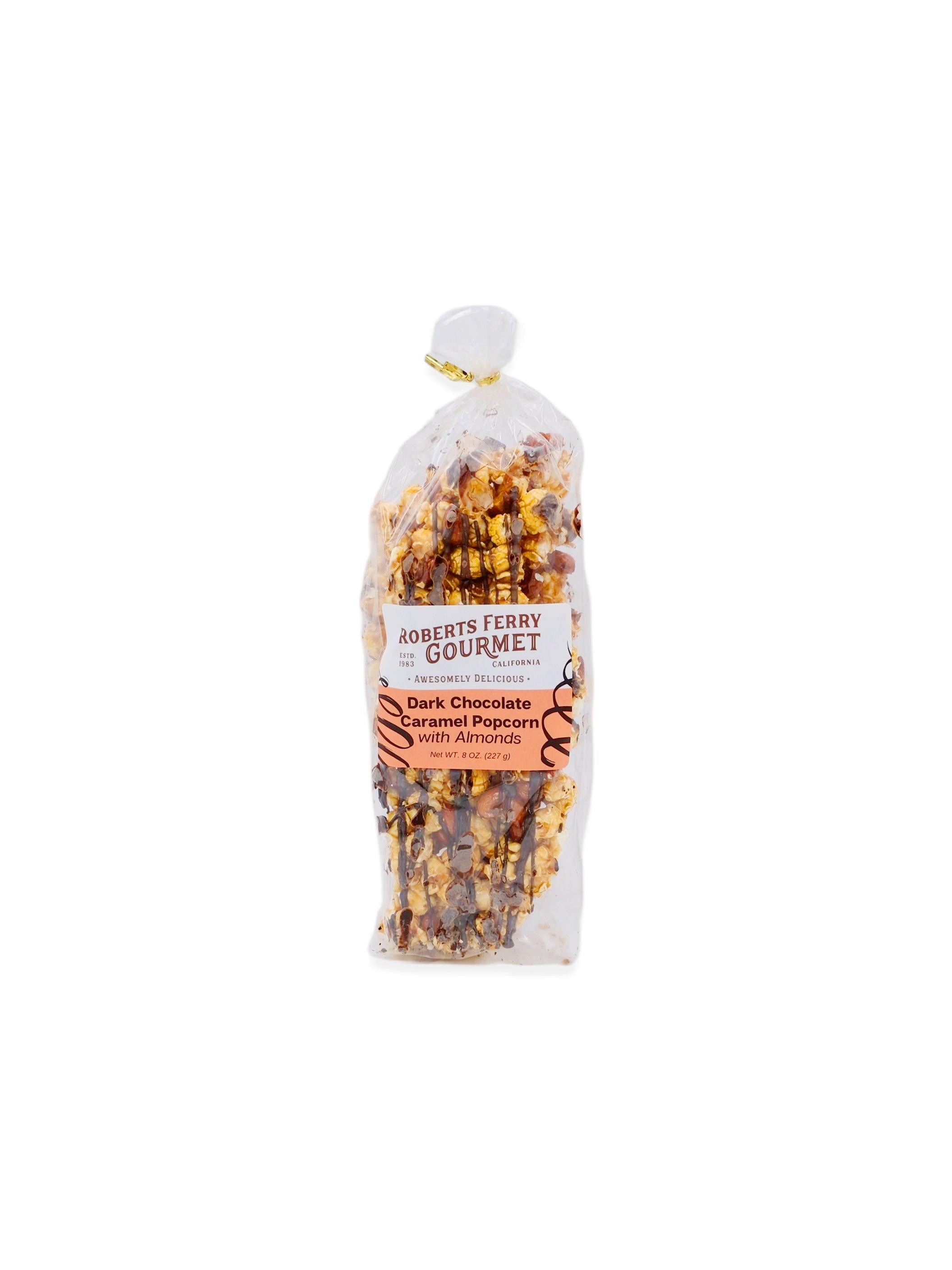 Roberts Ferry Gourmet Dark Chocolate Almond Caramel Popcorn 8oz/227g