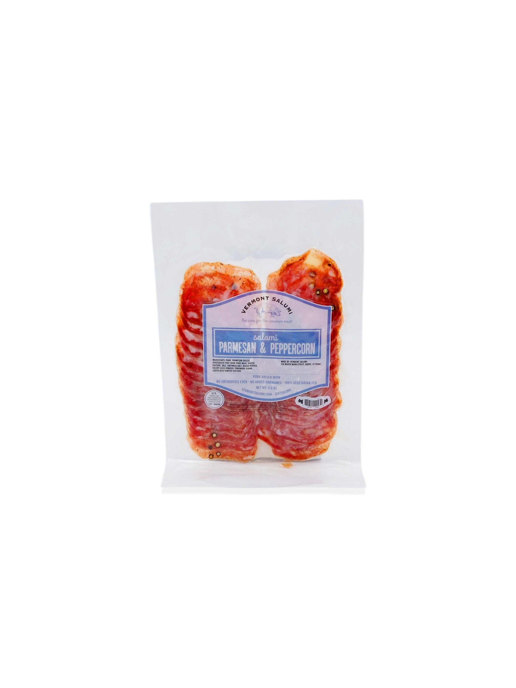 Vermont Salumi Parmesan & Peppercorn Sliced Salami 2.5oz