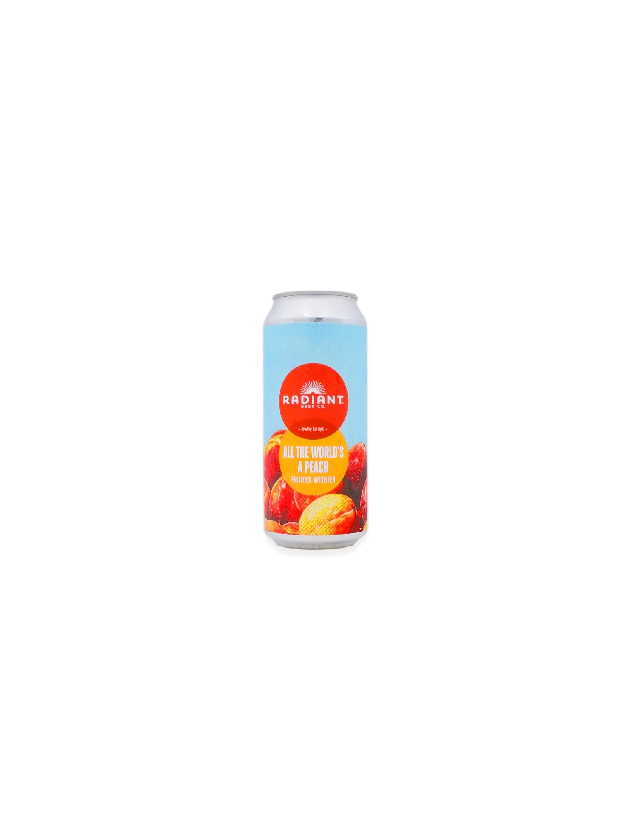 Radiant Beer Co. 'All the World's a Peach' Fruited Wit 16oz