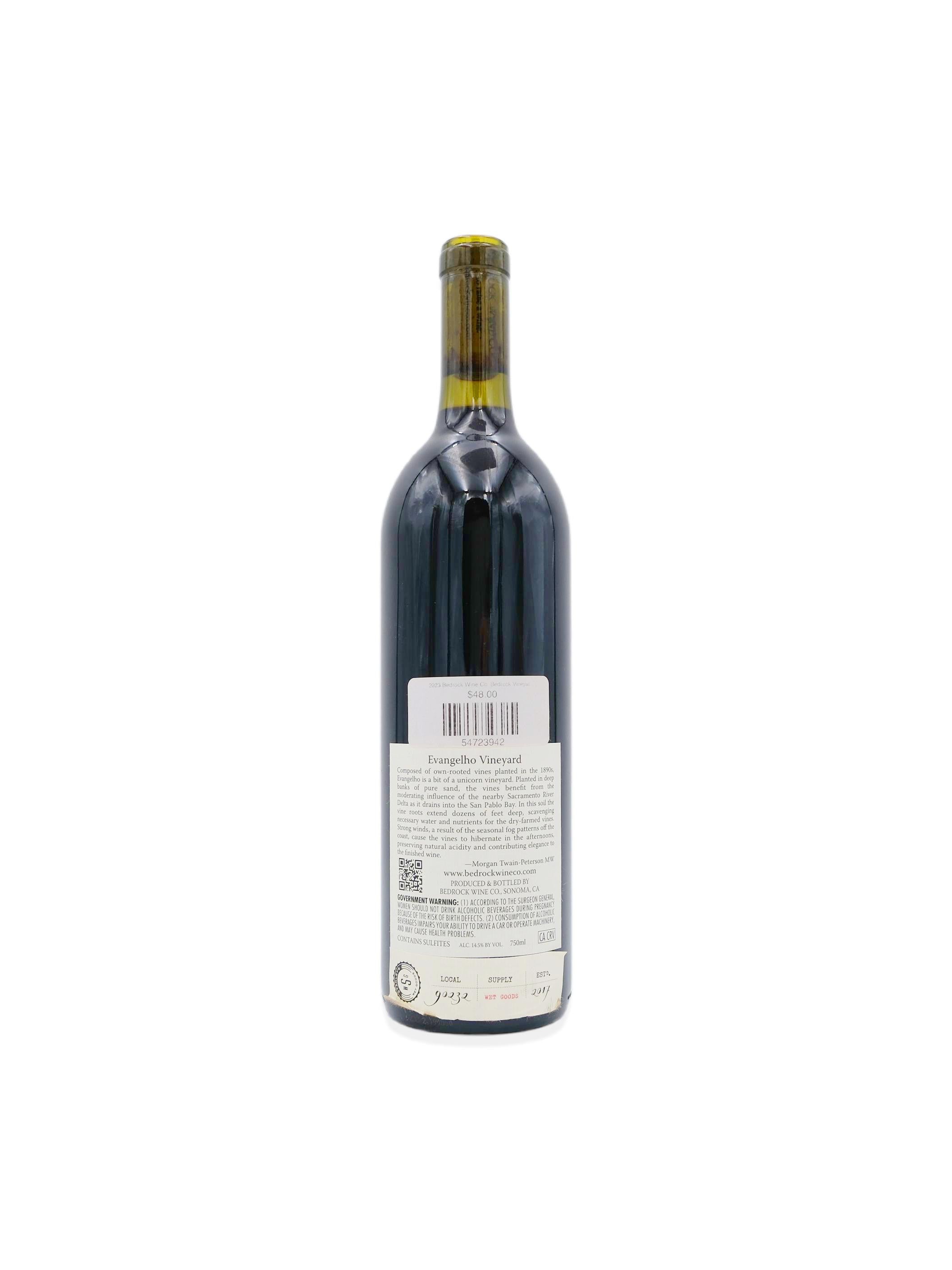2023 Bedrock Wine Co. Evangelho Vineyard Heritage Contra Costa County Red 750ml