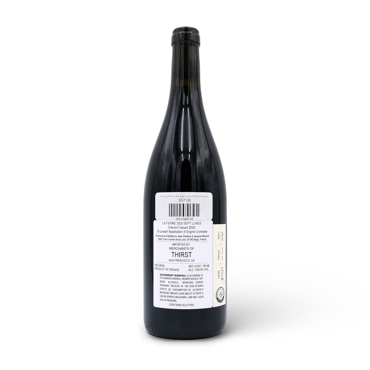 2020 La Ferme des Sept Lunes 'Chemin Faisant' Syrah 750mL