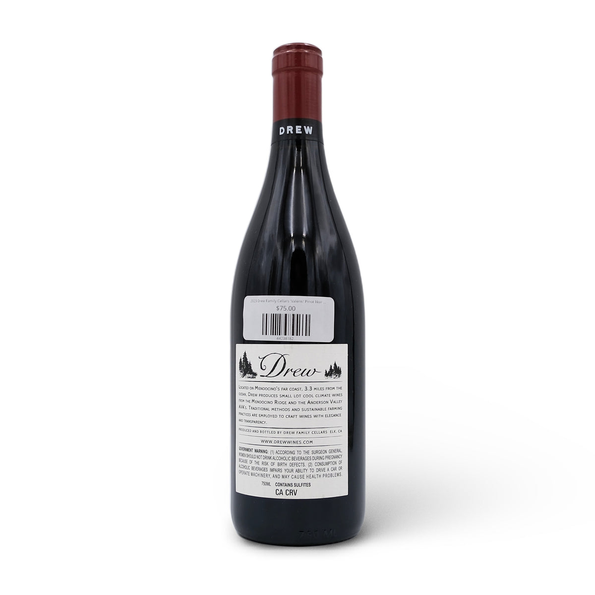 2023 Drew Family Cellars Valenti Vineyard Mendocino Ridge Pinot Noir 750mL