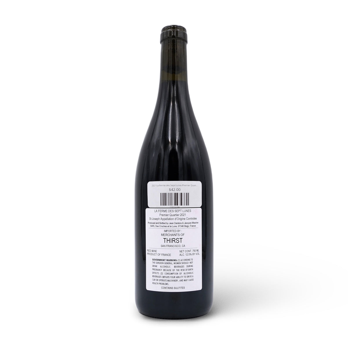 2021 La Ferme des Sept Lunes Premier Quartier St. Joseph Syrah 750mL