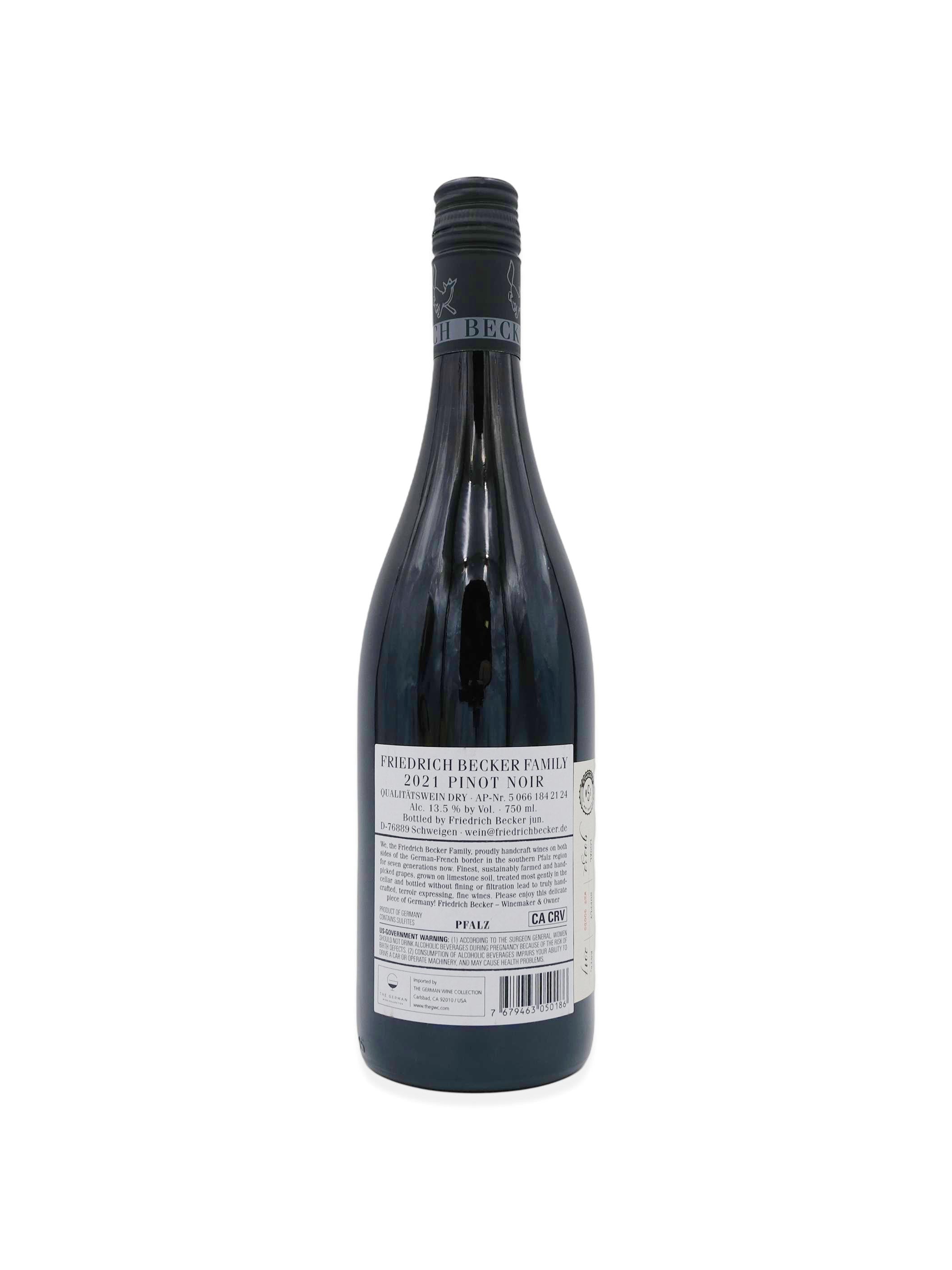 2021 Becker Family Pinot Noir 750mL